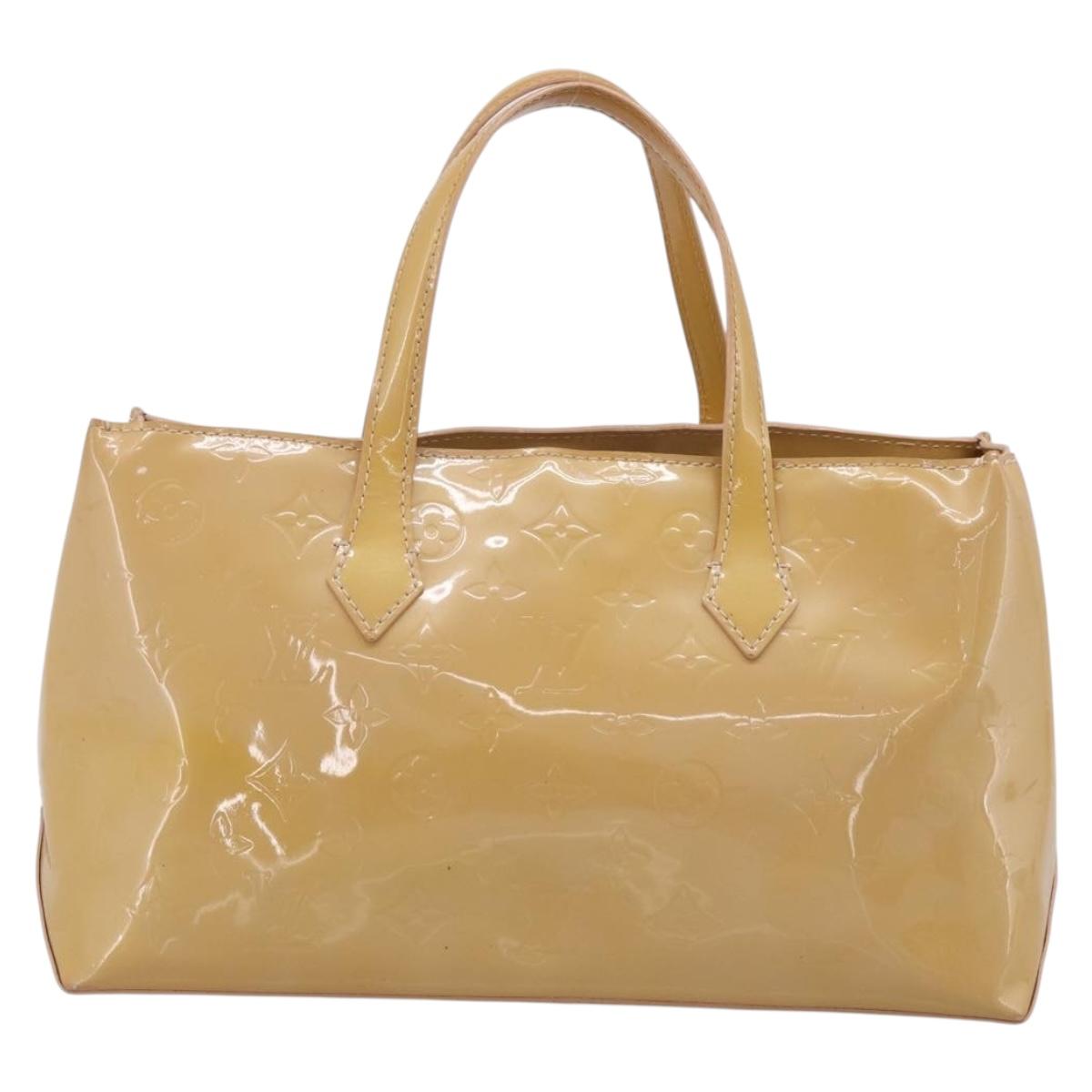 LOUIS VUITTON Monogram Vernis Wilshire PM Rose Flow Lantern M91642 Auth 197533