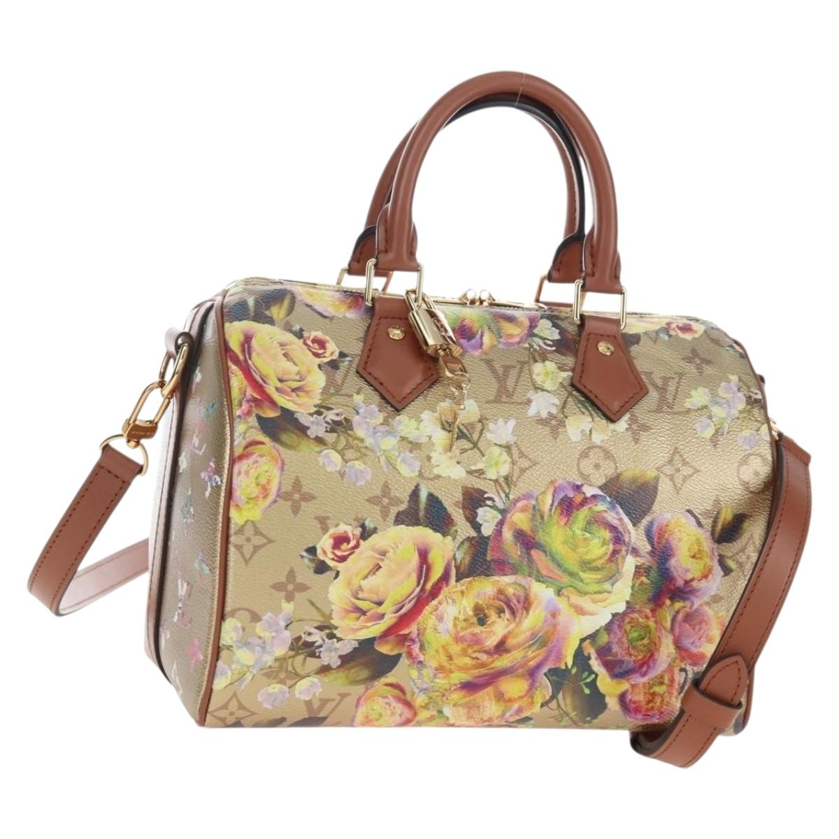 LOUIS VUITTON LV Garden Speedy Bandouliere 25 Bag Beige M21317 LV Auth 197535SM