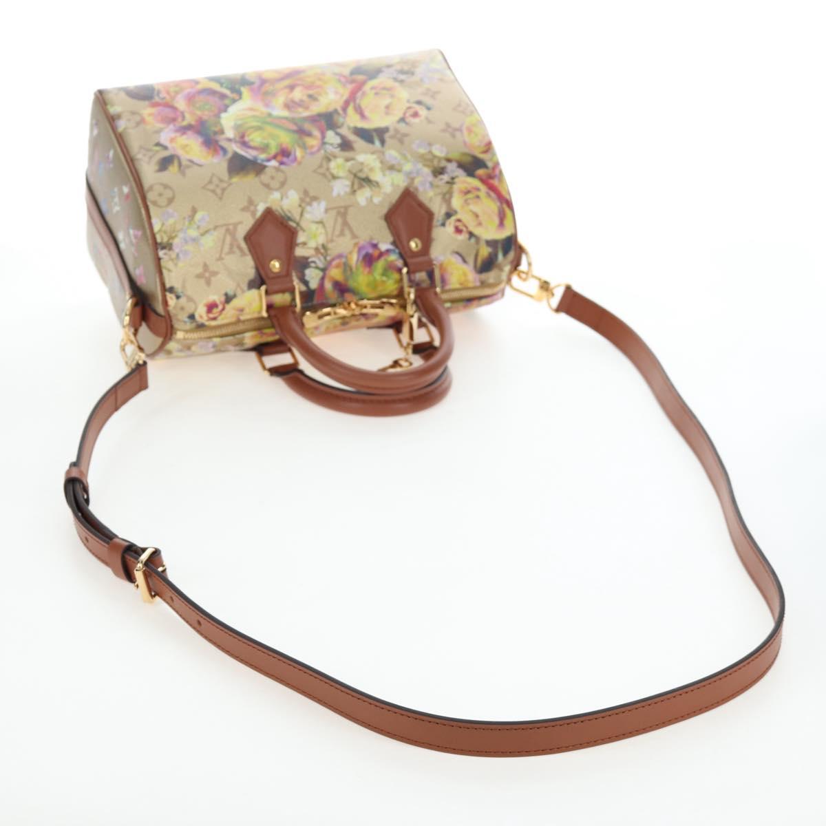 LOUIS VUITTON LV Garden Speedy Bandouliere 25 Bag Beige M21317 LV Auth 197535SM