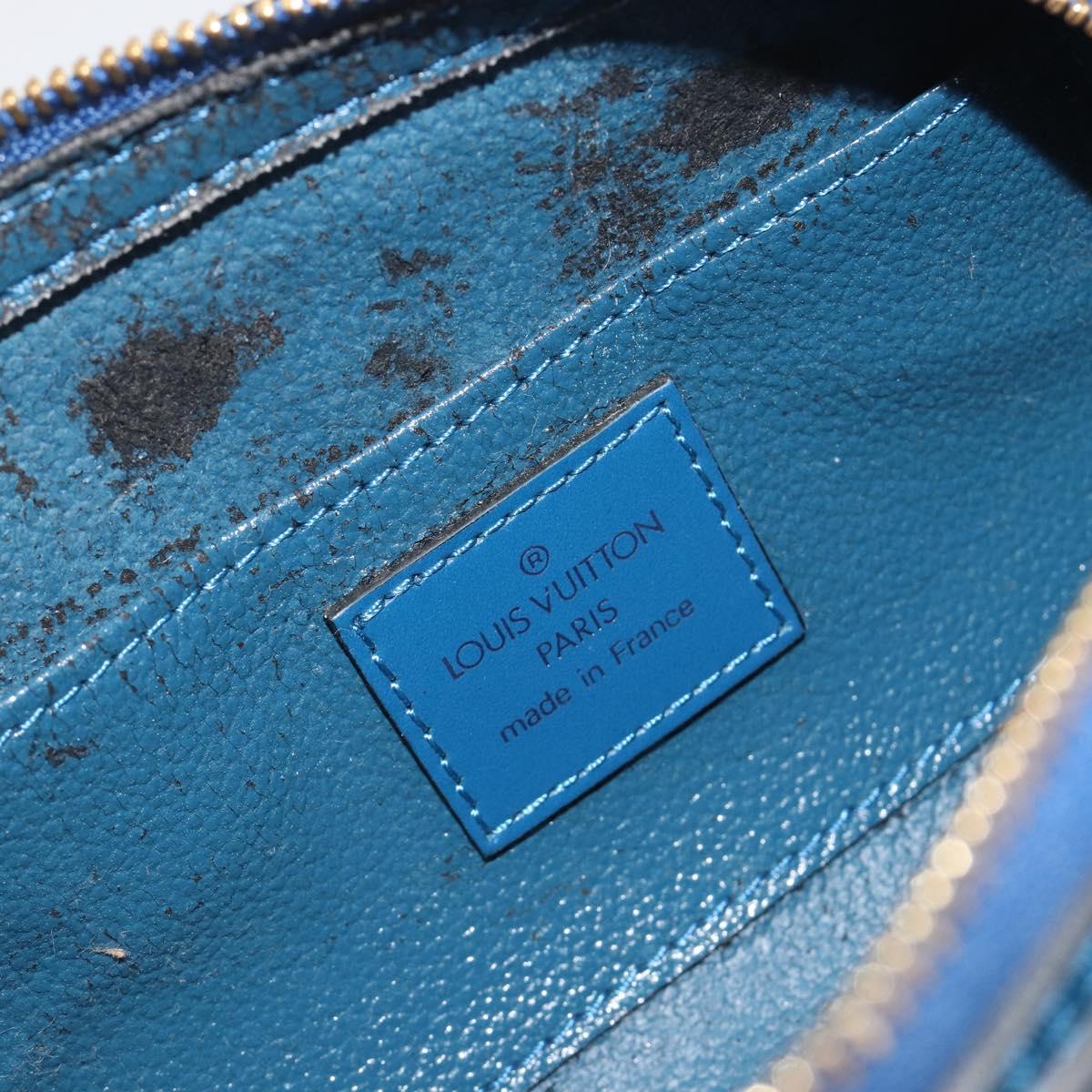 LOUIS VUITTON Epi Dauphine PM Pouch Blue M48445 LV Auth 197540