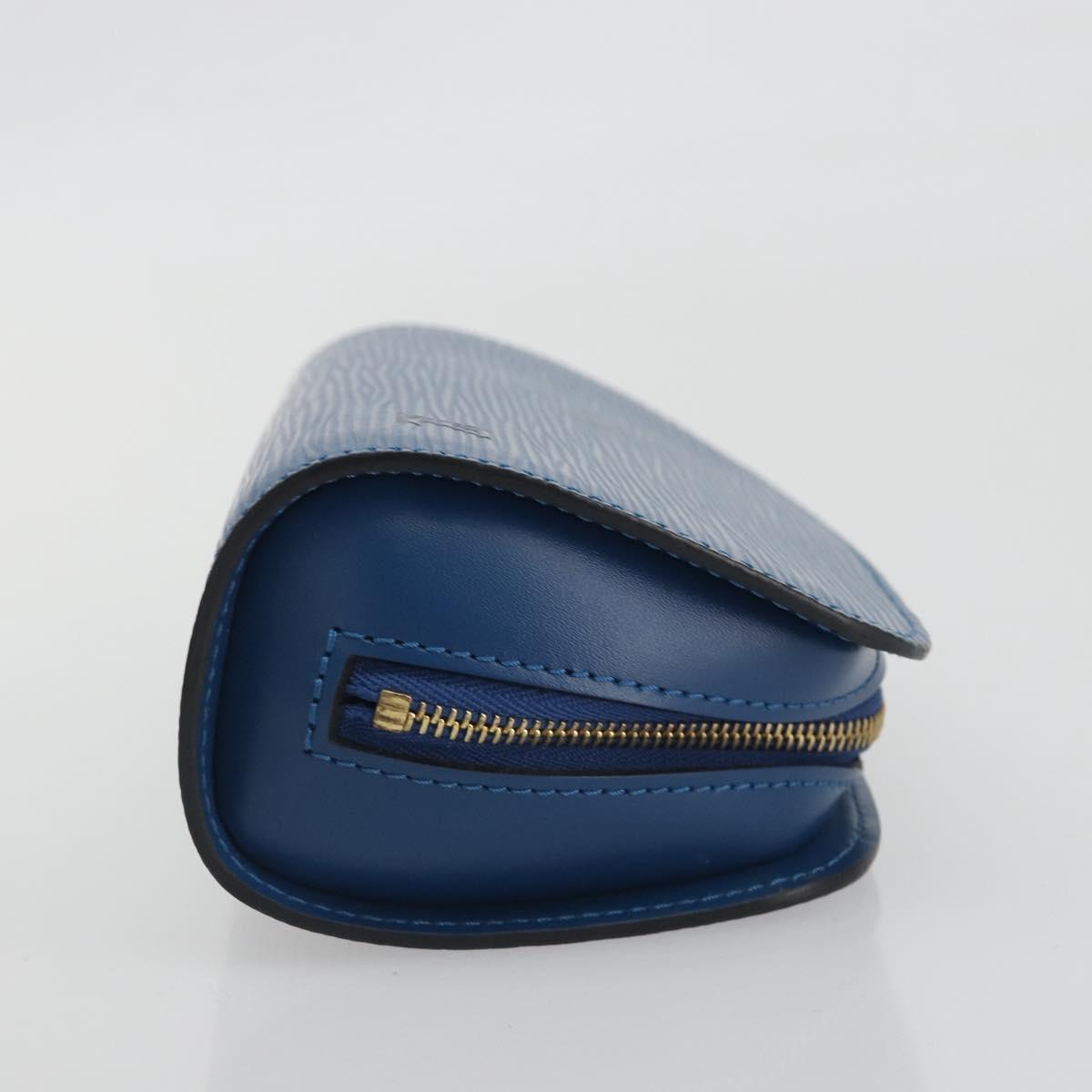 LOUIS VUITTON Epi Dauphine PM Pouch Blue M48445 LV Auth 197540