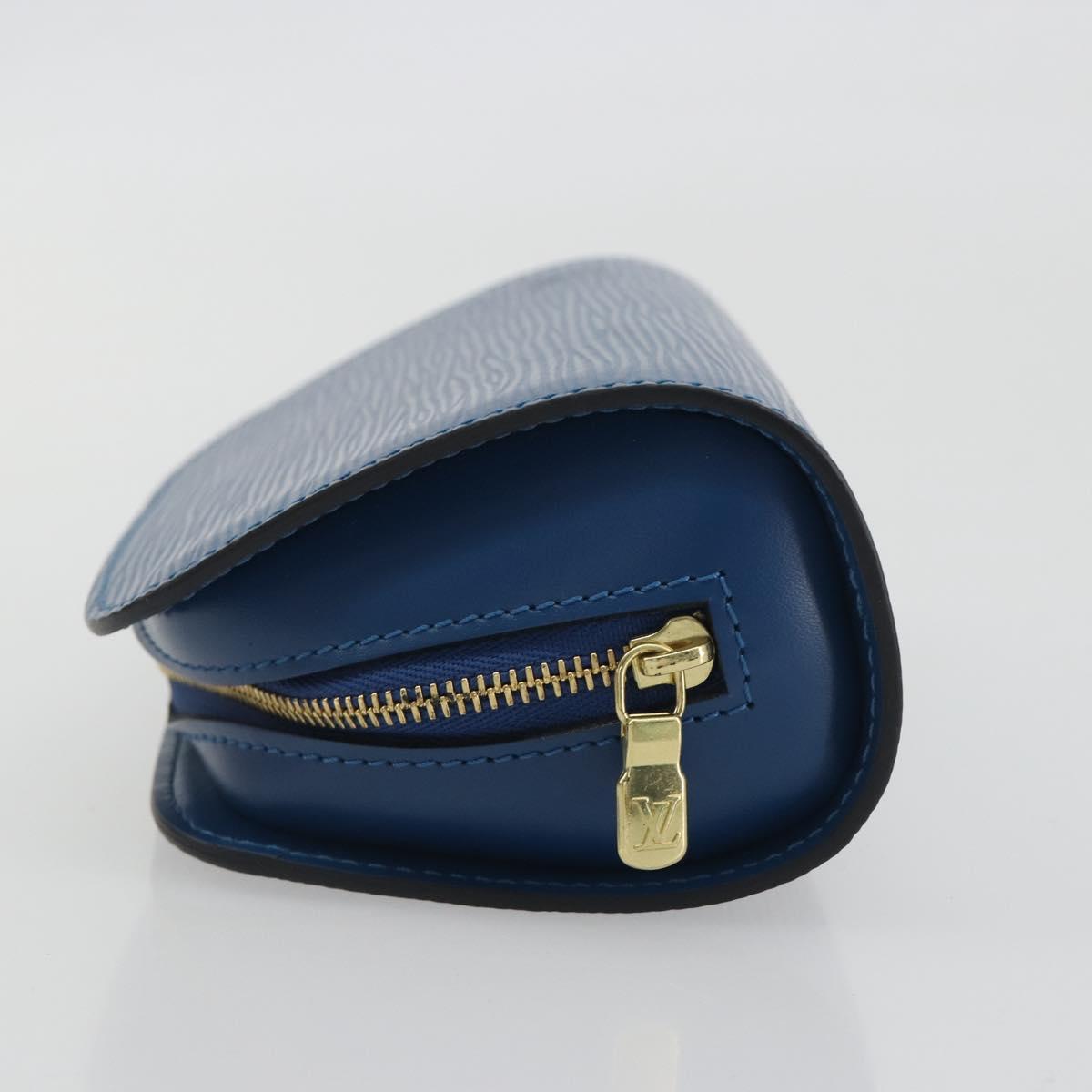 LOUIS VUITTON Epi Dauphine PM Pouch Blue M48445 LV Auth 197540