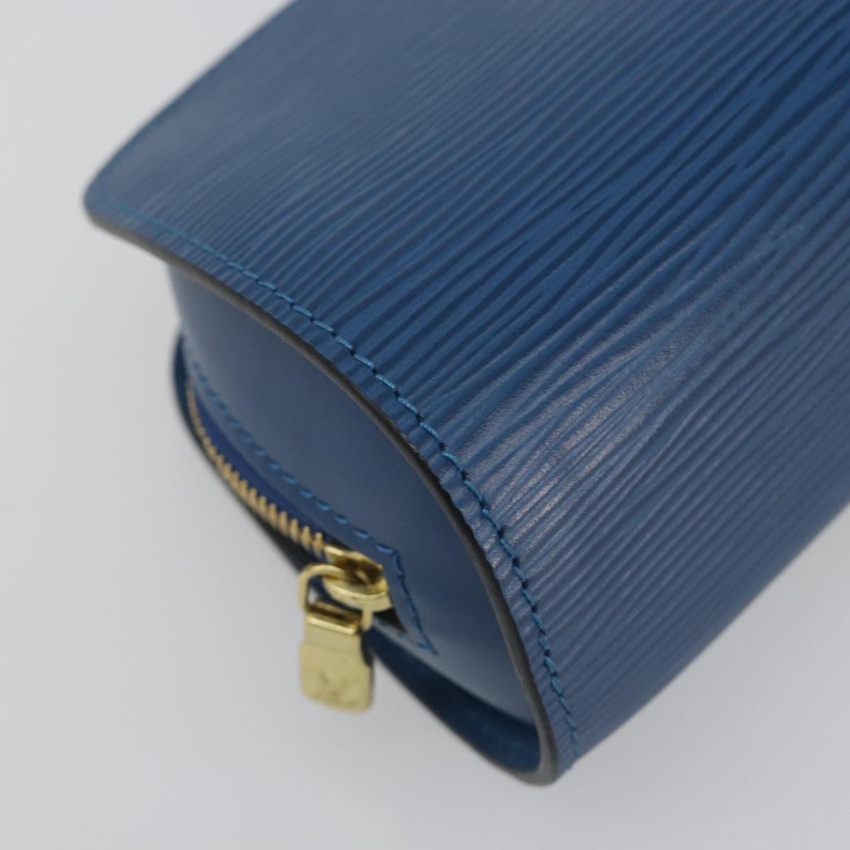 LOUIS VUITTON Epi Dauphine PM Pouch Blue M48445 LV Auth 197540