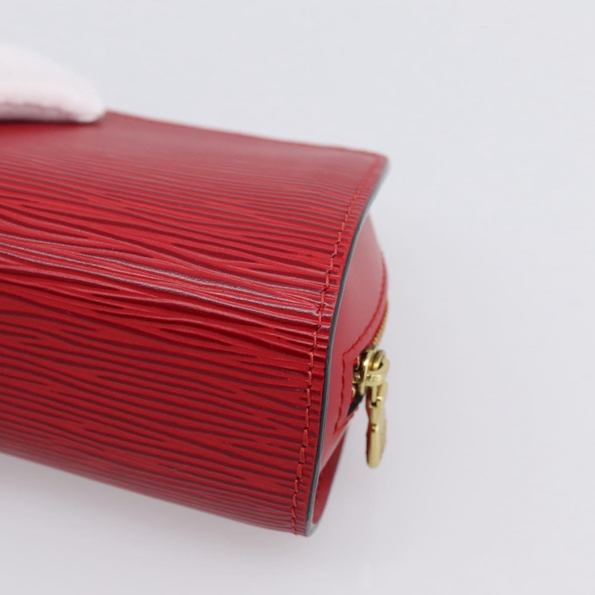 LOUIS VUITTON Epi Dauphine PM Pouch Castilian Red M48447 LV Auth 197541