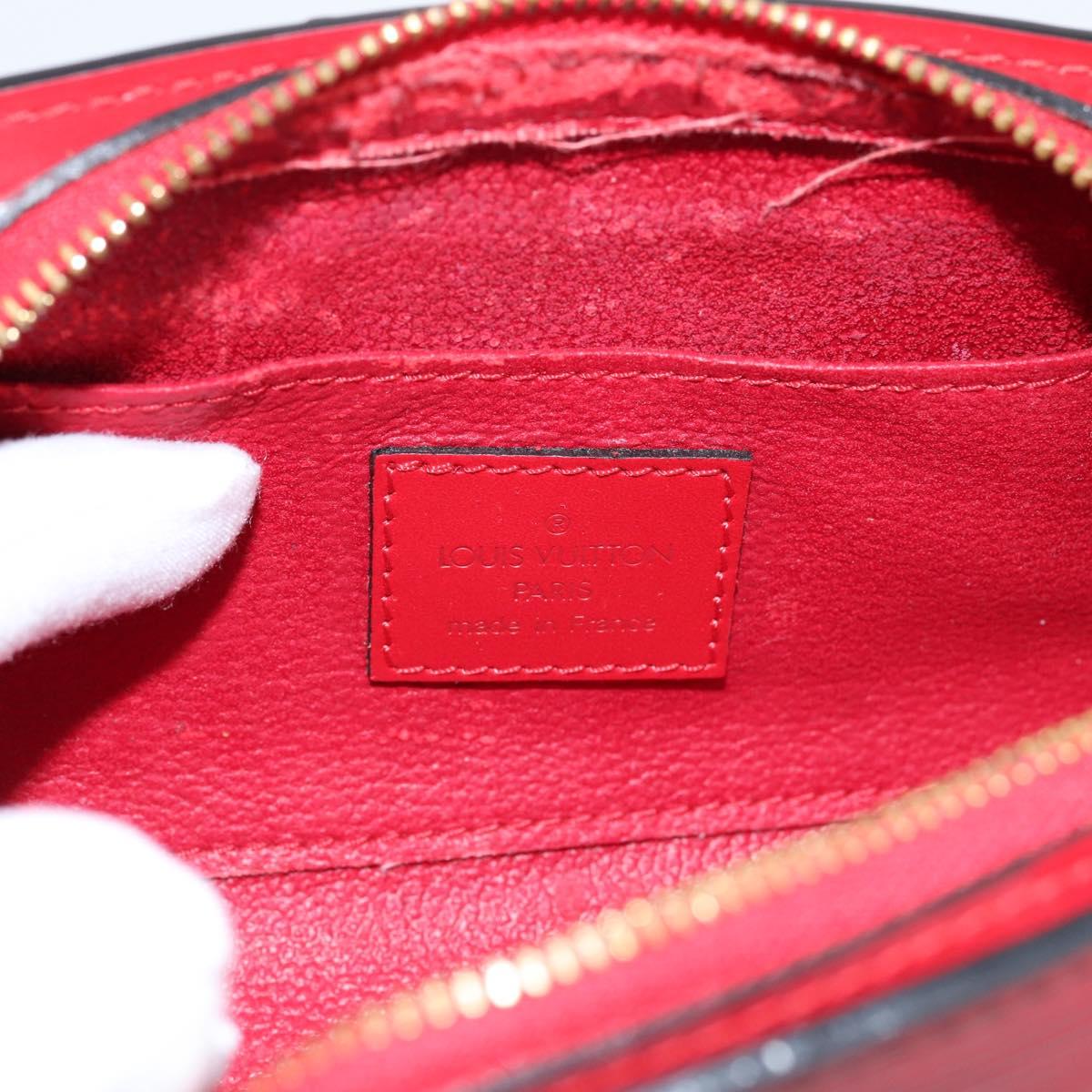 LOUIS VUITTON Epi Dauphine PM Pouch Castilian Red M48447 LV Auth 197541