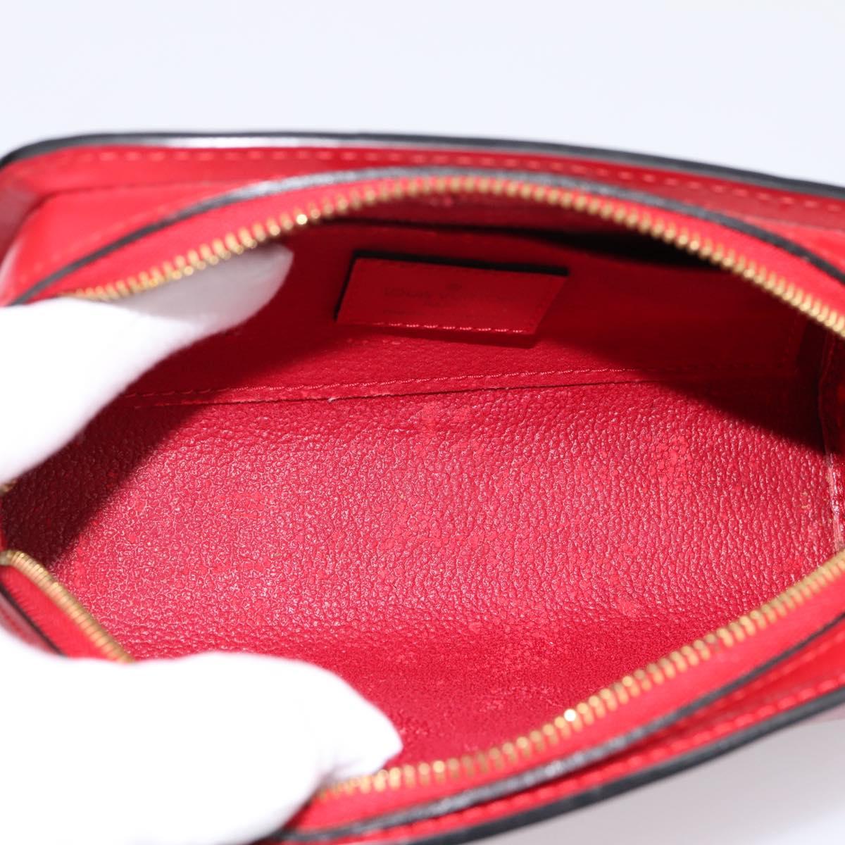 LOUIS VUITTON Epi Dauphine PM Pouch Castilian Red M48447 LV Auth 197541