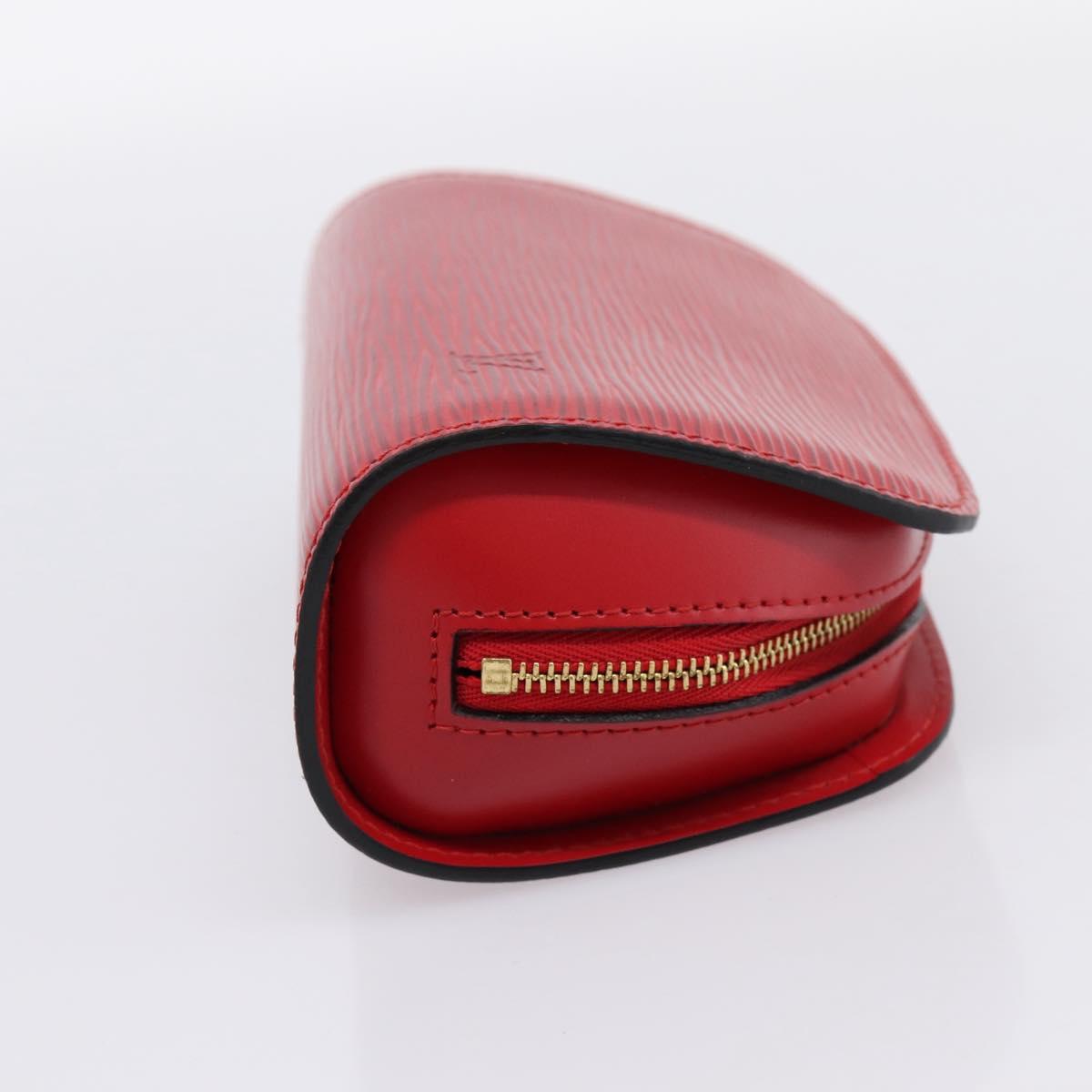 LOUIS VUITTON Epi Dauphine PM Pouch Castilian Red M48447 LV Auth 197541