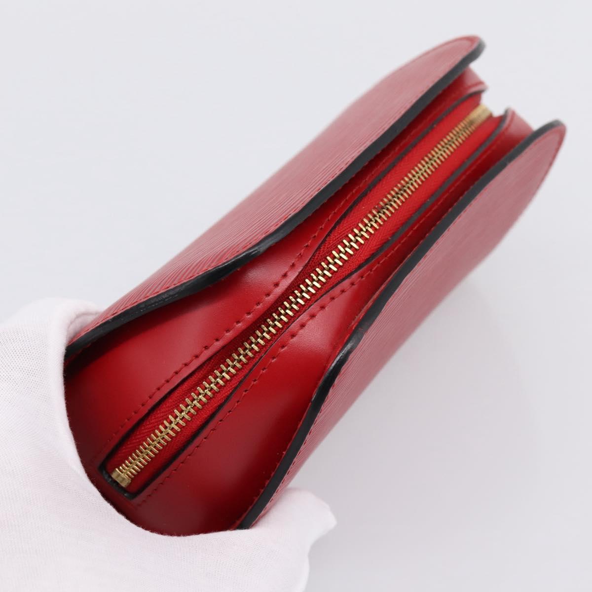 LOUIS VUITTON Epi Dauphine PM Pouch Castilian Red M48447 LV Auth 197541