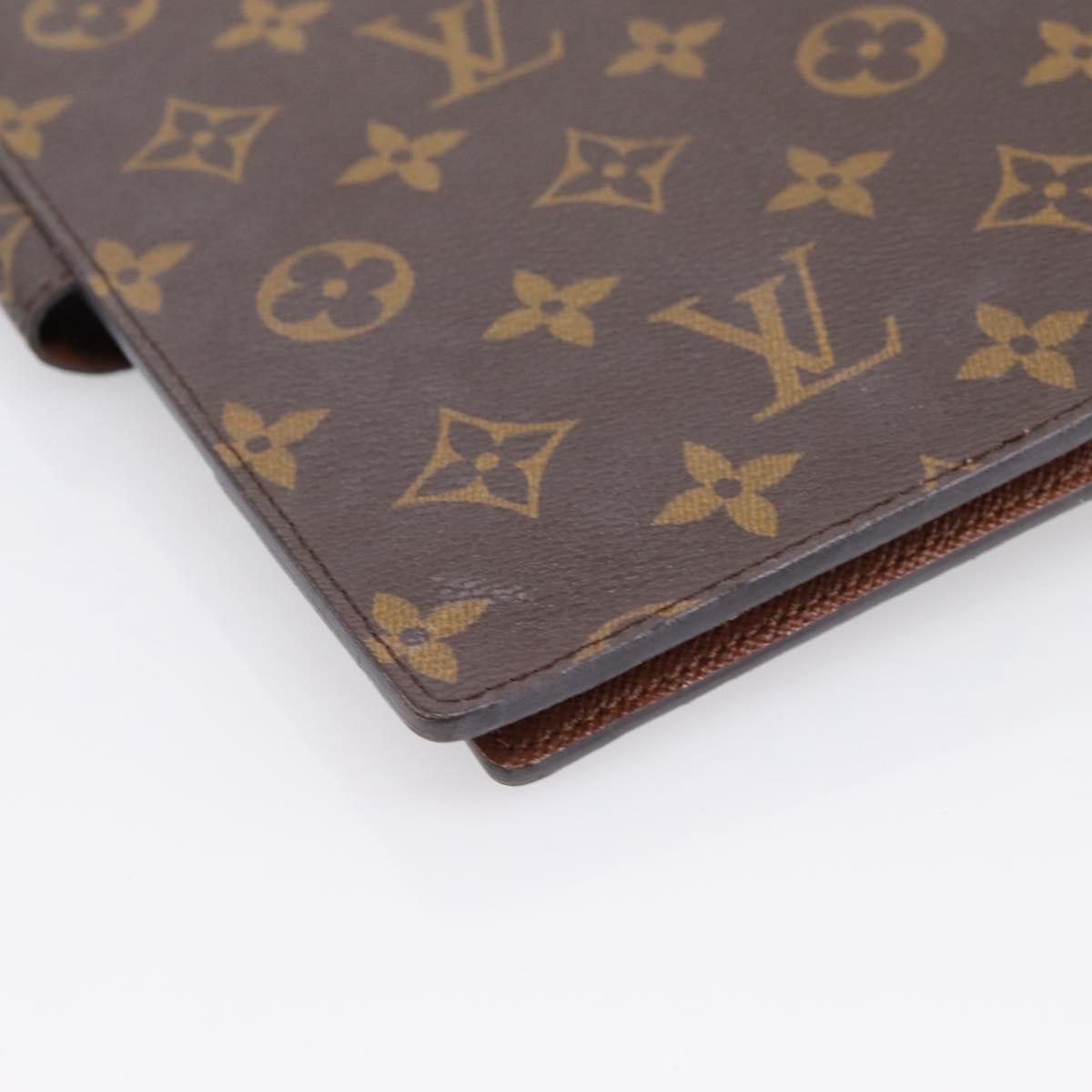 LOUIS VUITTON Monogram Agenda GM Day Planner Cover R20006 LV Auth 197546A