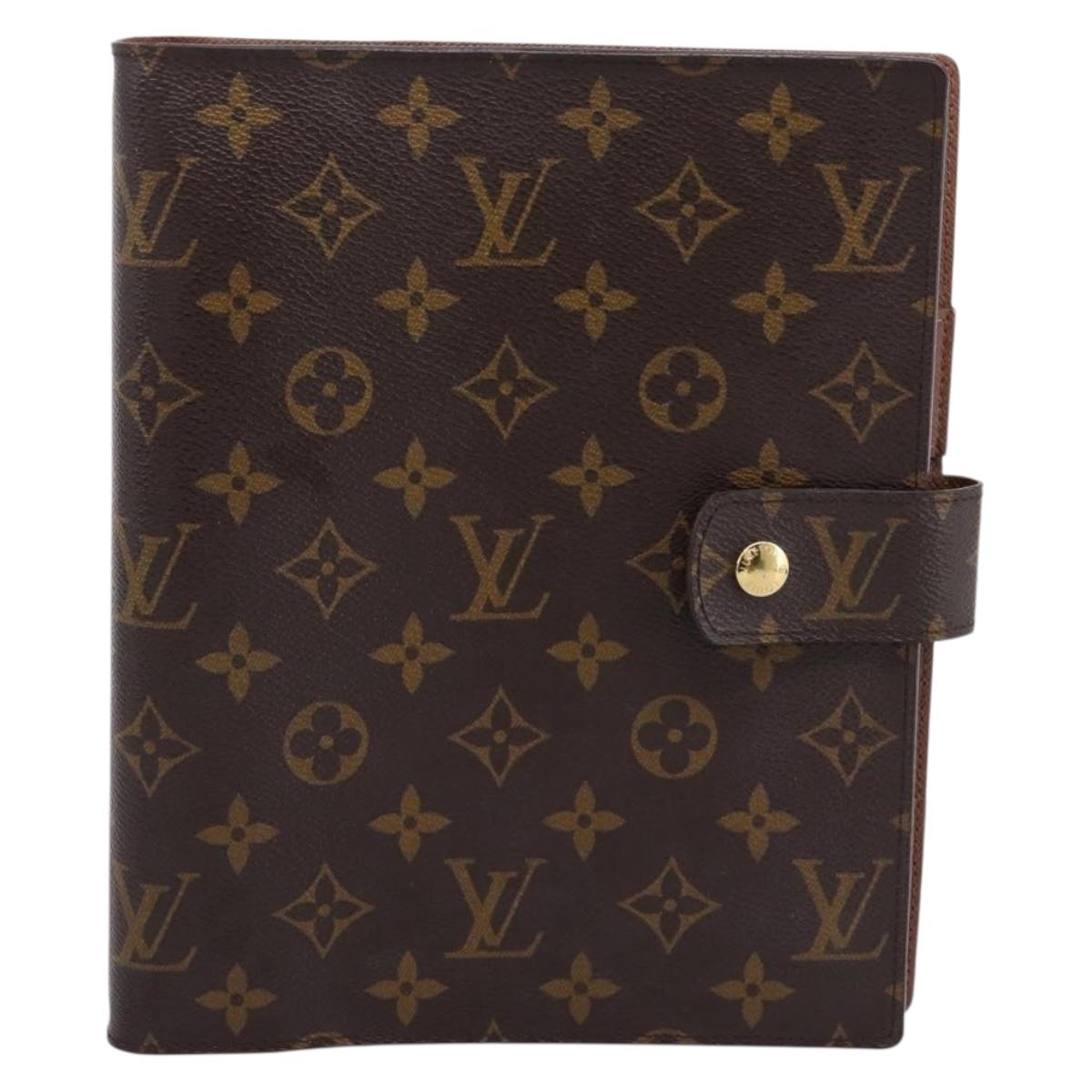LOUIS VUITTON Monogram Agenda GM Day Planner Cover R20006 LV Auth 197546A