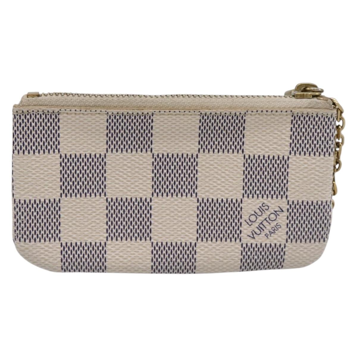 LOUIS VUITTON Damier Azur Pochette Cles Coin Purse N62659 LV Auth 197547A