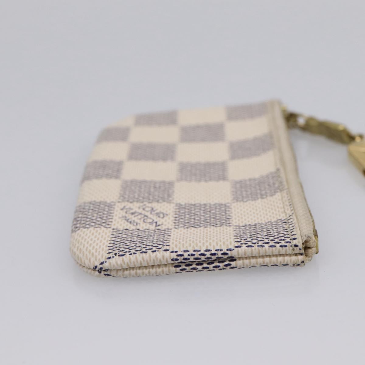 LOUIS VUITTON Damier Azur Pochette Cles Coin Purse N62659 LV Auth 197547A