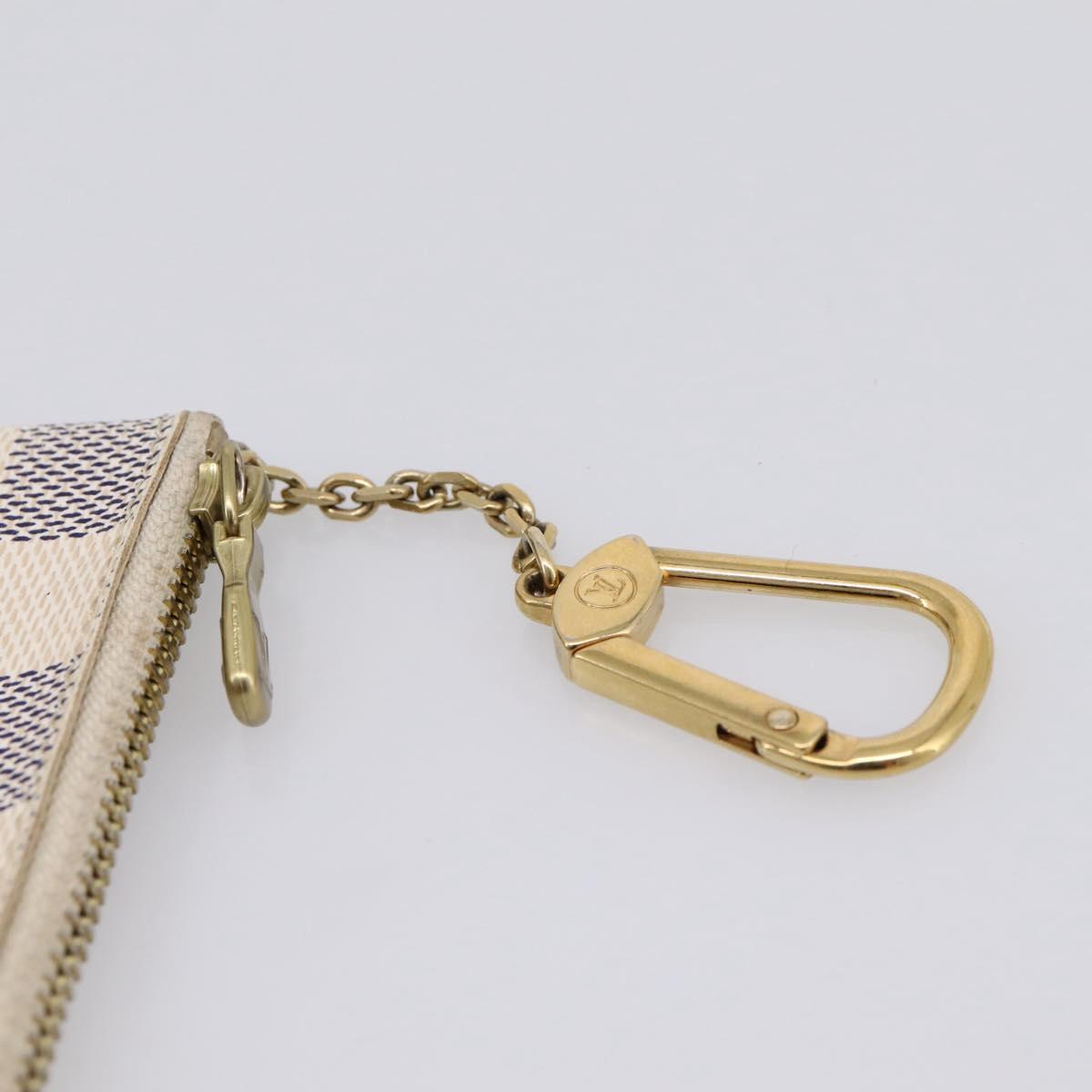 LOUIS VUITTON Damier Azur Pochette Cles Coin Purse N62659 LV Auth 197547A