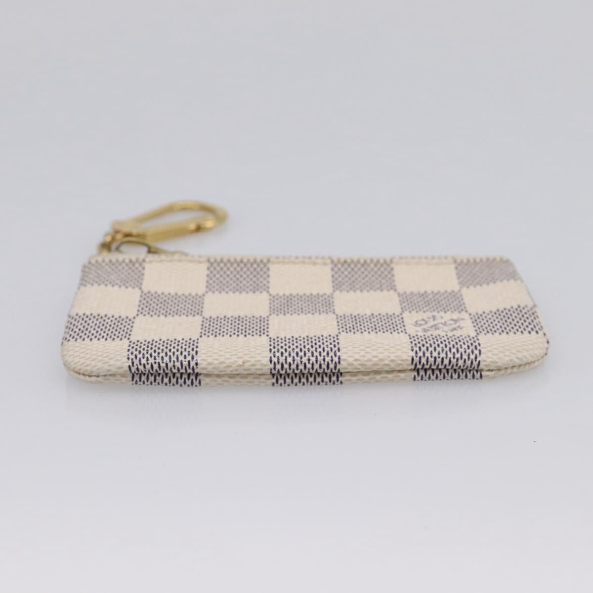 LOUIS VUITTON Damier Azur Pochette Cles Coin Purse N62659 LV Auth 197547A