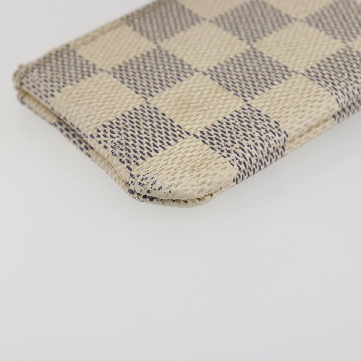 LOUIS VUITTON Damier Azur Pochette Cles Coin Purse N62659 LV Auth 197548