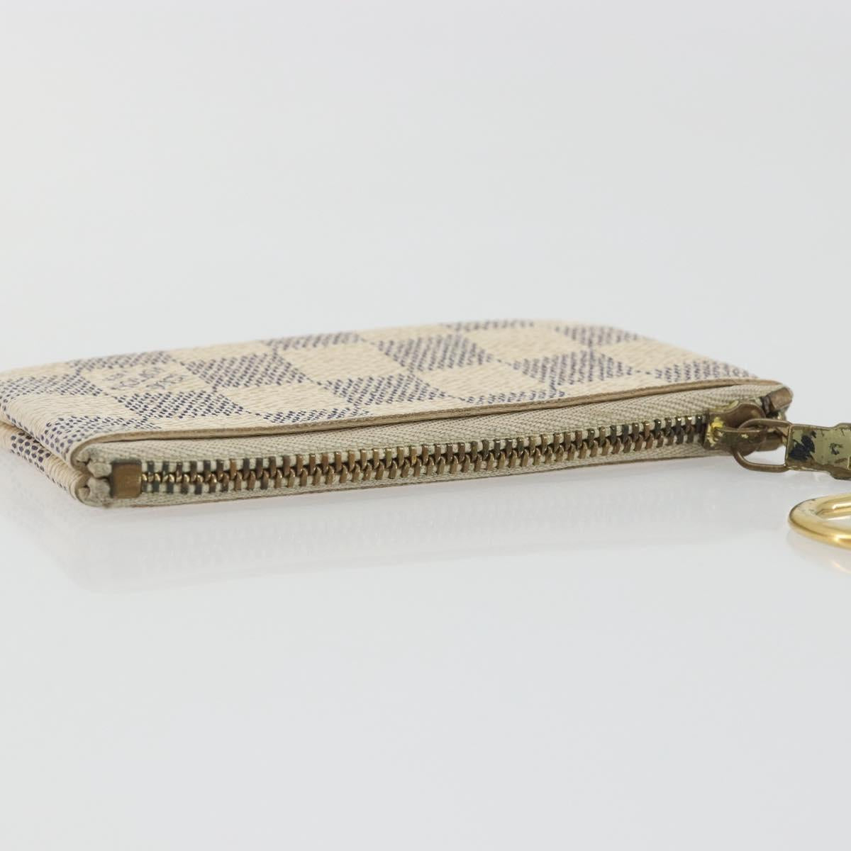 LOUIS VUITTON Damier Azur Pochette Cles Coin Purse N62659 LV Auth 197548