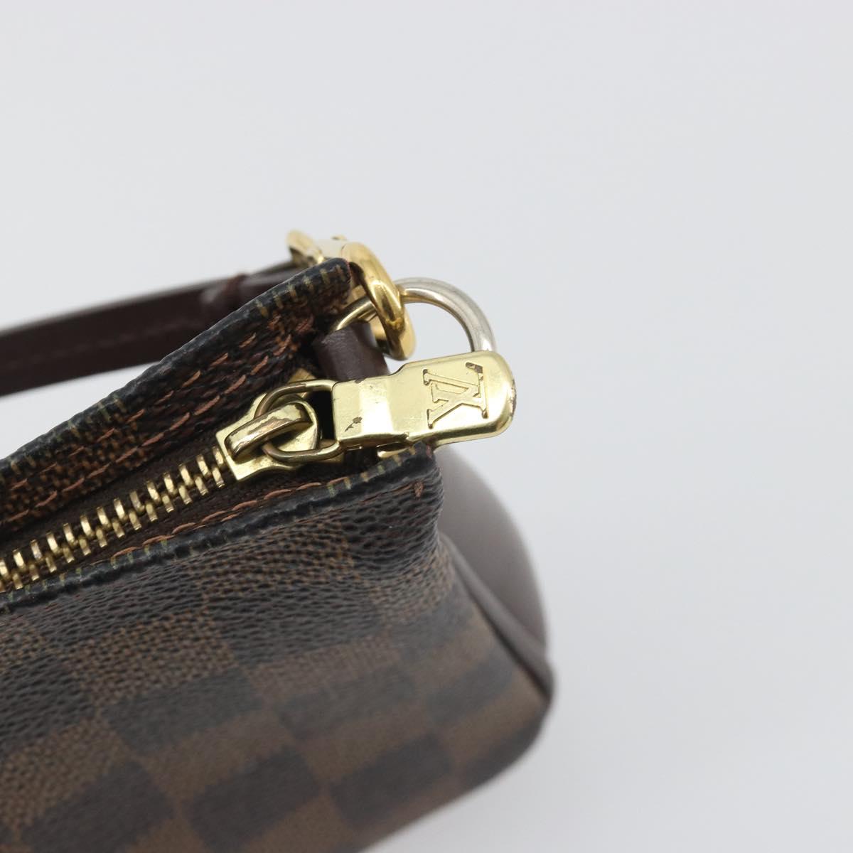 LOUIS VUITTON Damier Ebene Navona Accessory Pouch N51983 LV Auth 197550A