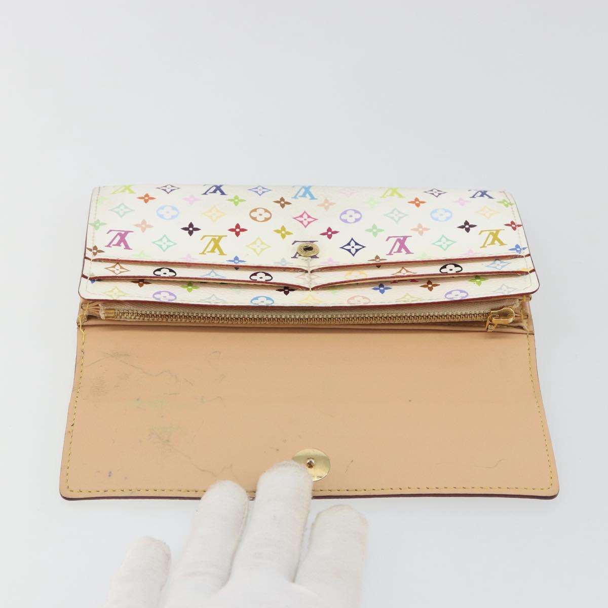 LOUIS VUITTON Multicolor Portefeuille Sarah Long Wallet M93745 LV Auth 197552