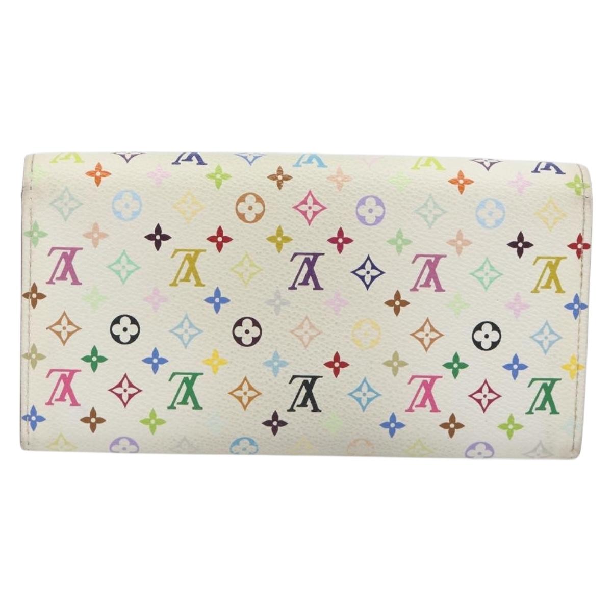 LOUIS VUITTON Multicolor Portefeuille Sarah Long Wallet M93745 LV Auth 197552