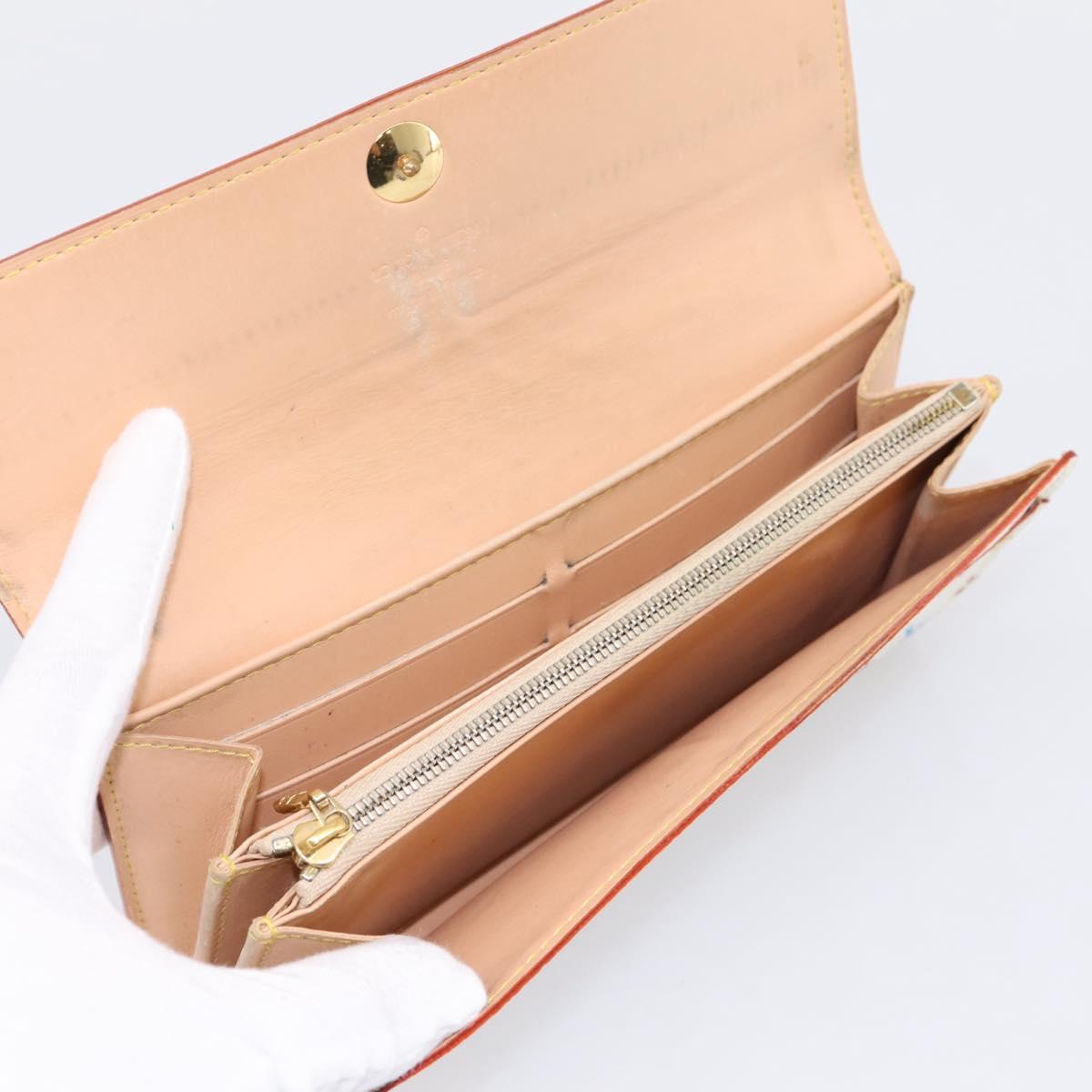 LOUIS VUITTON Multicolor Portefeuille Sarah Long Wallet M93745 LV Auth 197553