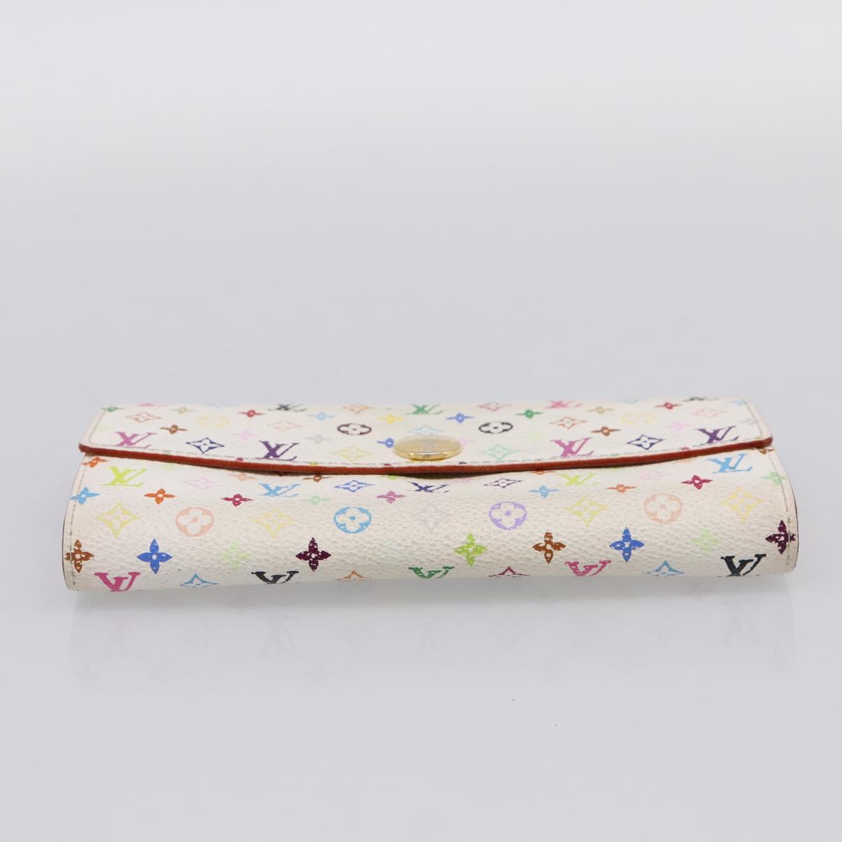 LOUIS VUITTON Multicolor Portefeuille Sarah Long Wallet M93745 LV Auth 197553