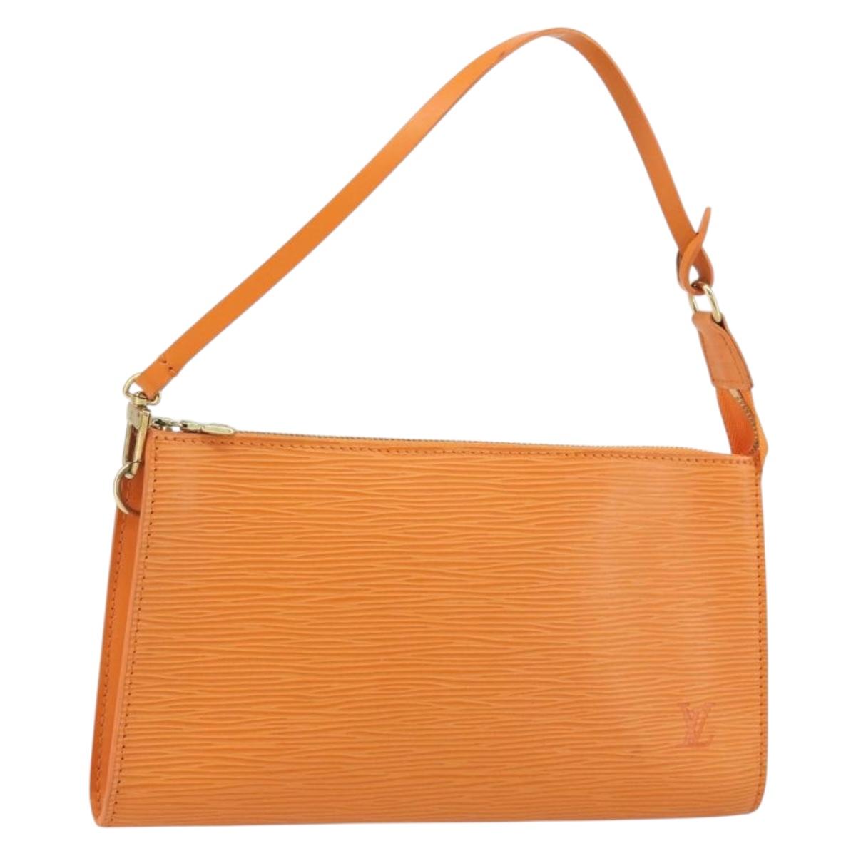 LOUIS VUITTON Epi Pochette Accessoires Orange Mandarin M5294H LV Auth 197554A