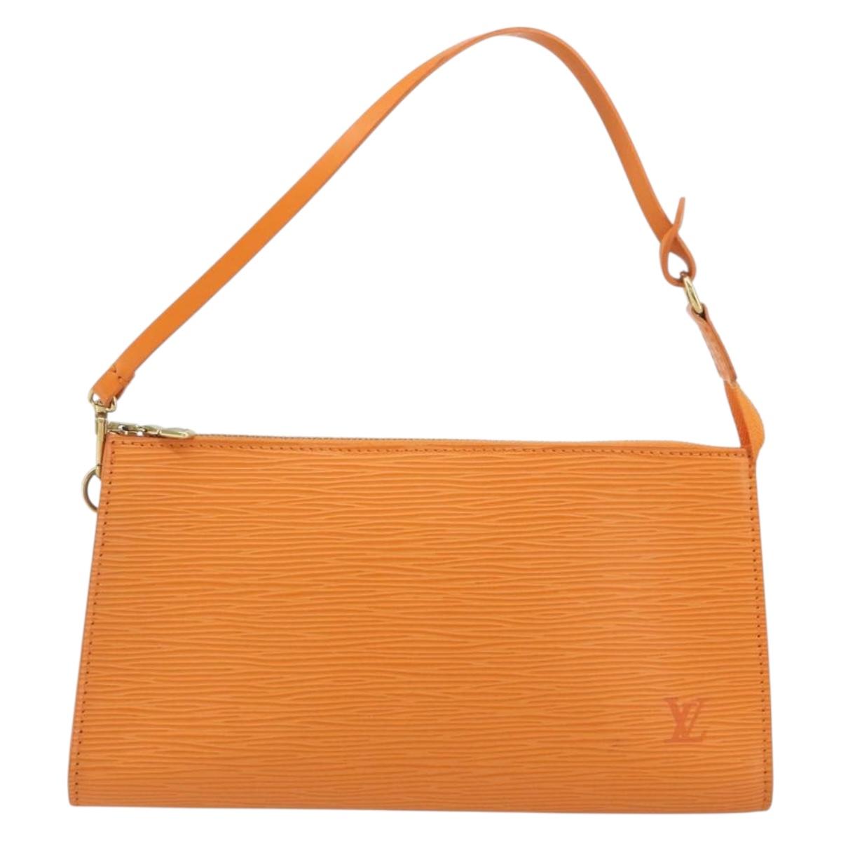 LOUIS VUITTON Epi Pochette Accessoires Orange Mandarin M5294H LV Auth 197554A
