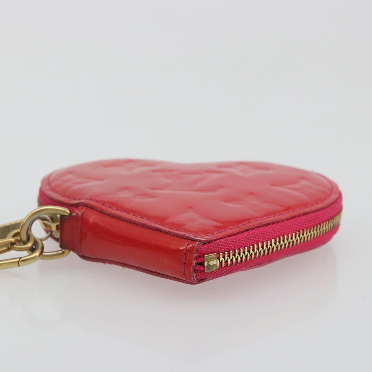 LOUIS VUITTON Monogram Vernis Porte Monnaie Coeur Rose Pop M93657 LV Auth 197555