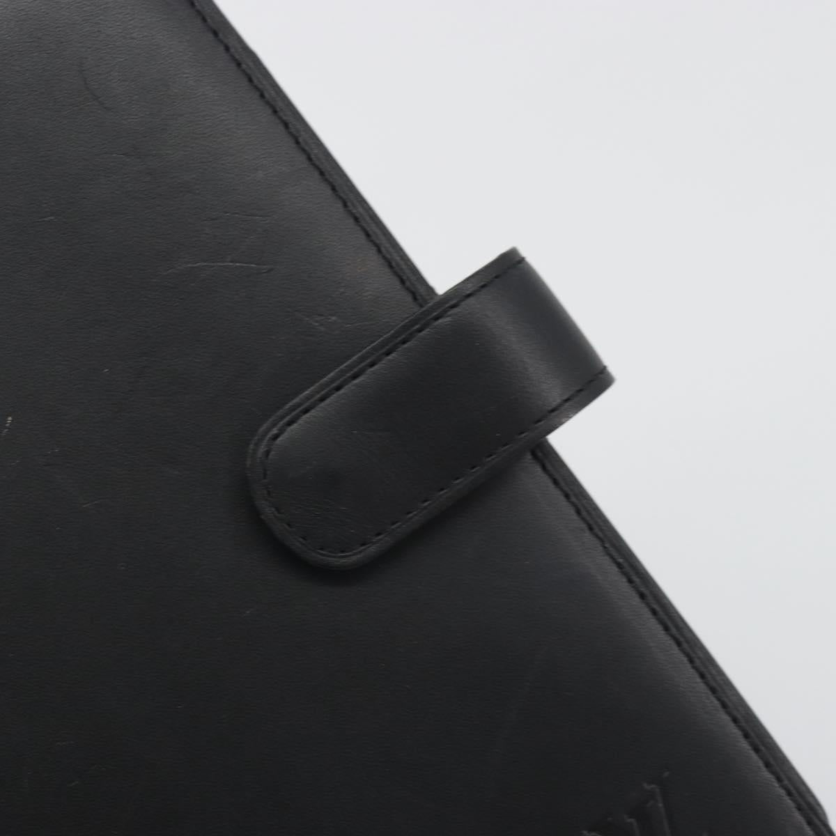 LOUIS VUITTON Nomad Agenda MM Day Planner Cover Black R20478 LV Auth 197557A