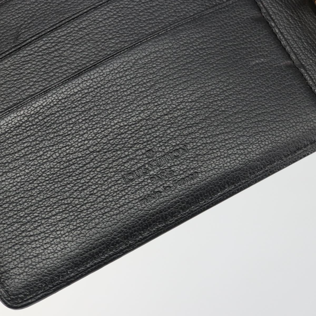 LOUIS VUITTON Nomad Agenda MM Day Planner Cover Black R20478 LV Auth 197557A