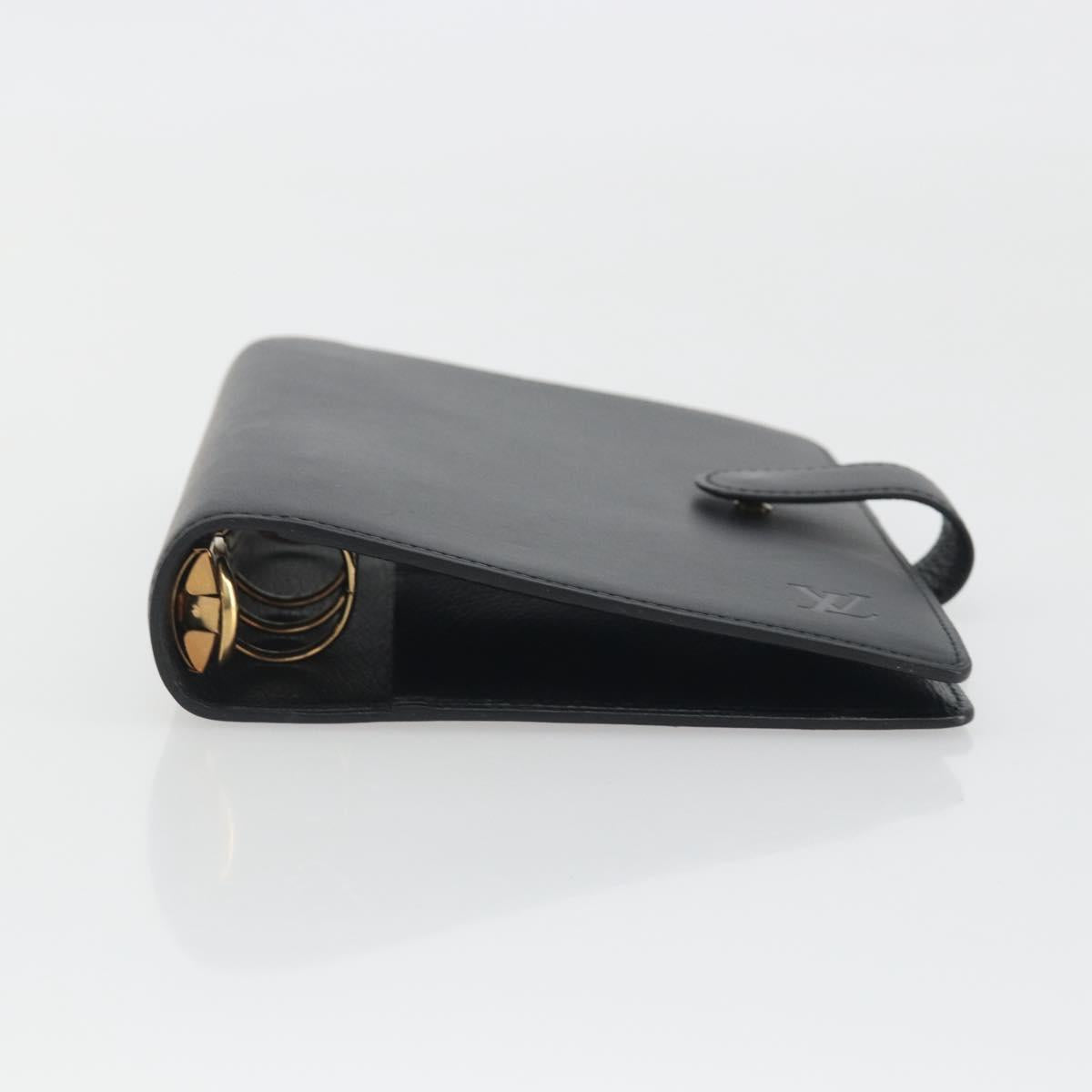 LOUIS VUITTON Nomad Agenda MM Day Planner Cover Black R20478 LV Auth 197557A
