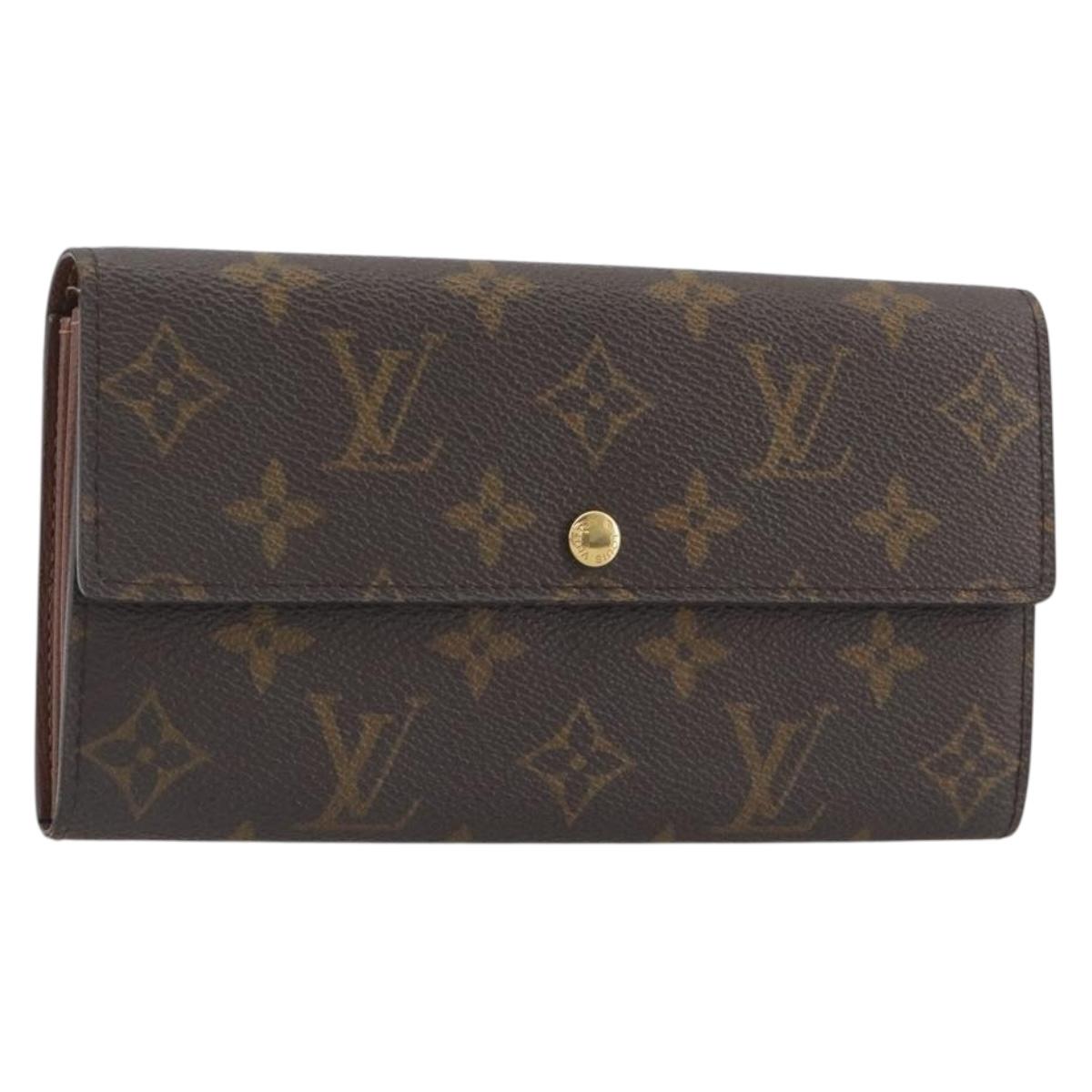 LOUIS VUITTON Monogram Portefeuille Sarah Long Wallet M61734 LV Auth 197559