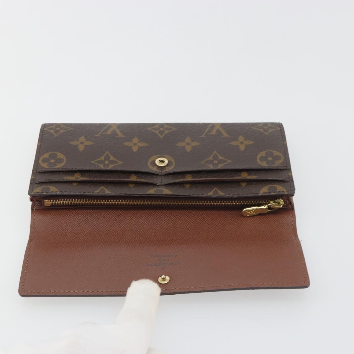LOUIS VUITTON Monogram Portefeuille Sarah Long Wallet M61734 LV Auth 197559