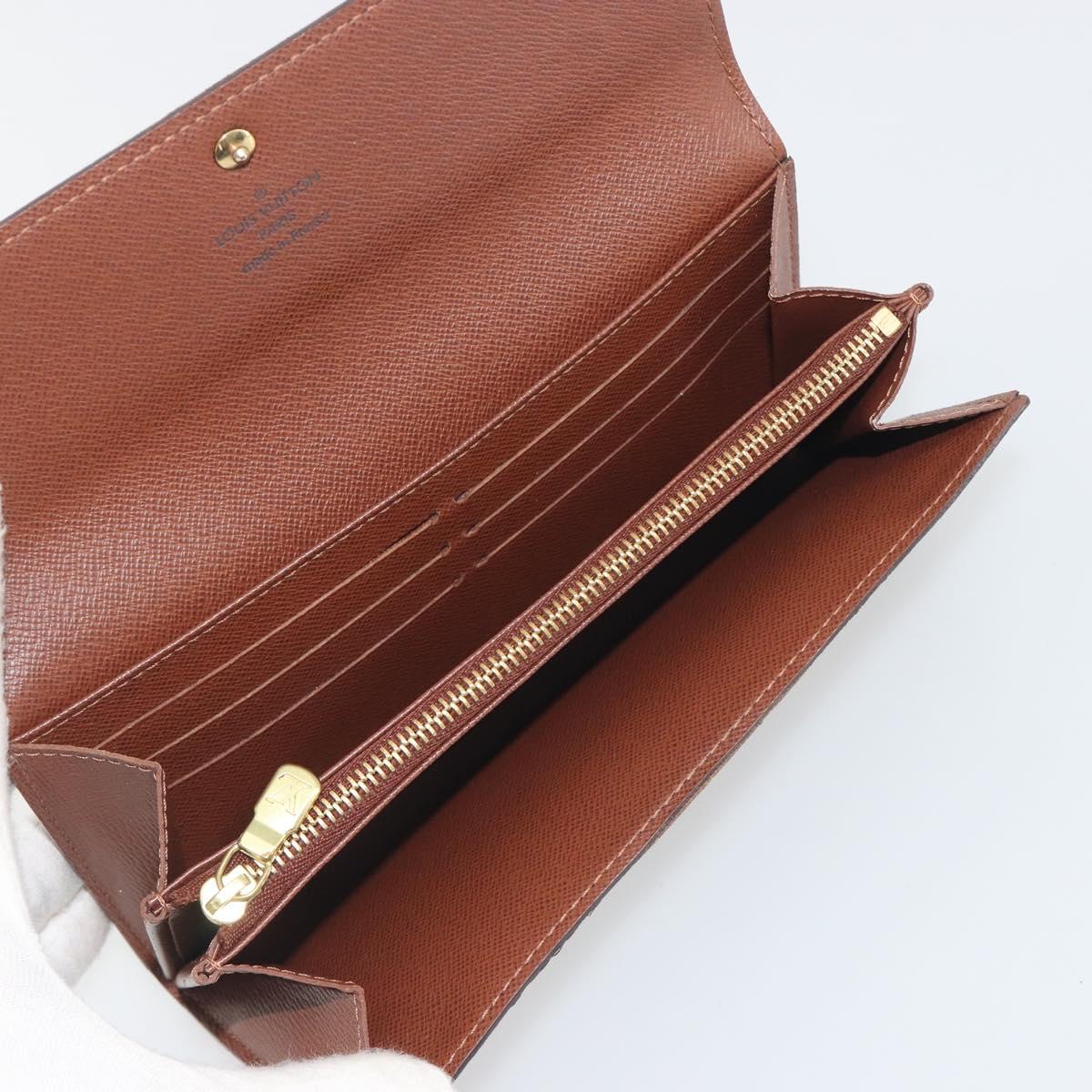 LOUIS VUITTON Monogram Portefeuille Sarah Long Wallet M61734 LV Auth 197559