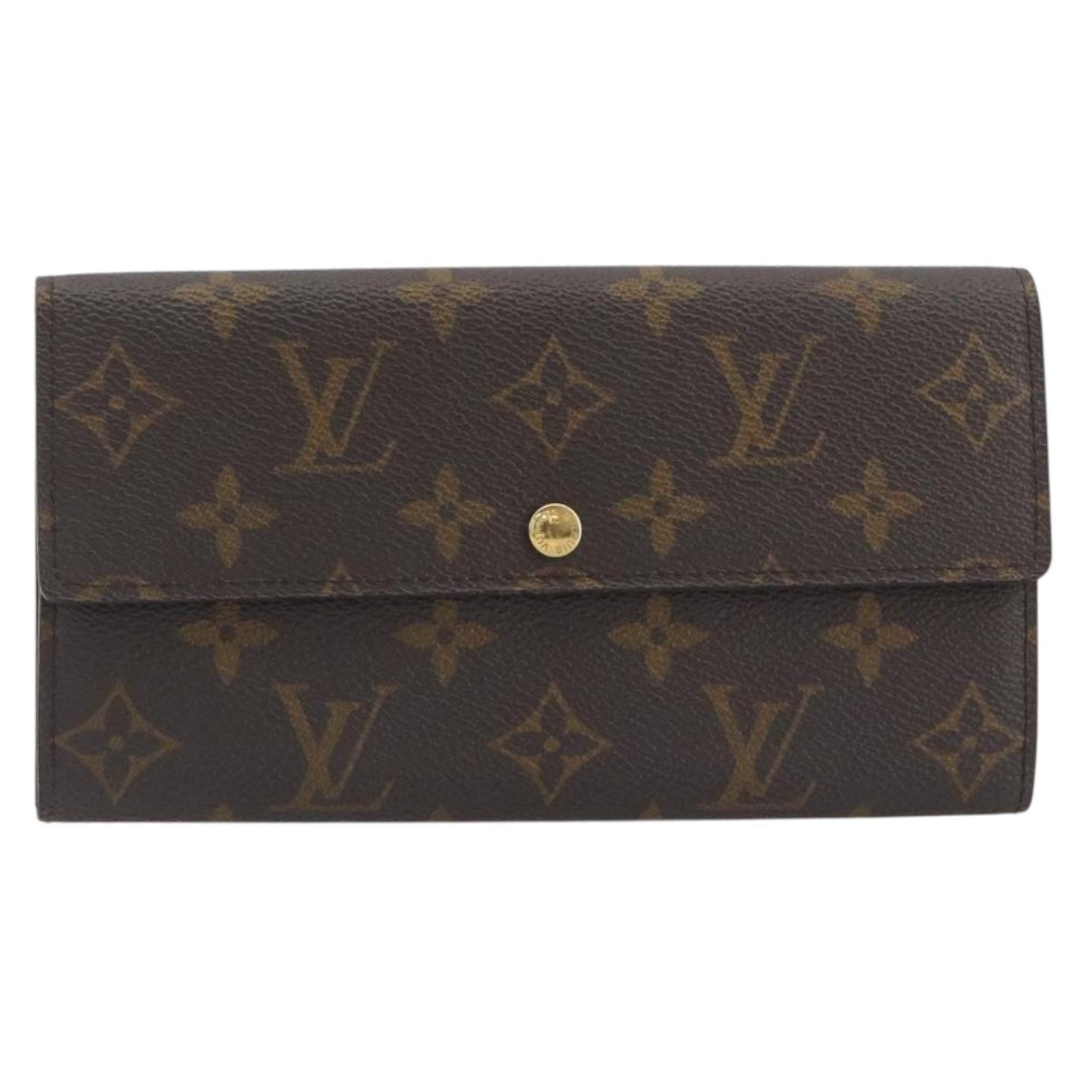 LOUIS VUITTON Monogram Portefeuille Sarah Long Wallet M61734 LV Auth 197559