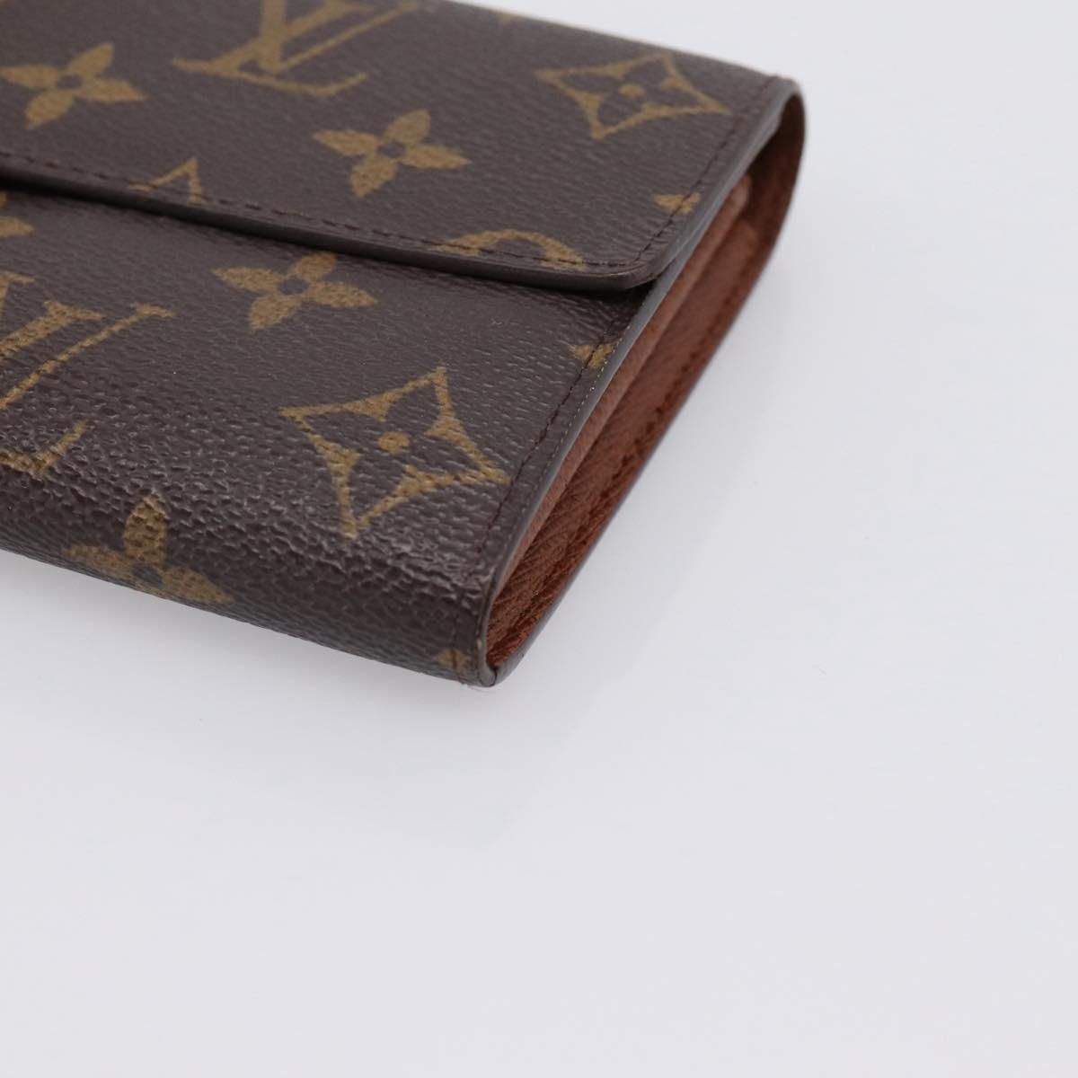 LOUIS VUITTON Monogram Portefeuille Sarah Long Wallet M61734 LV Auth 197560