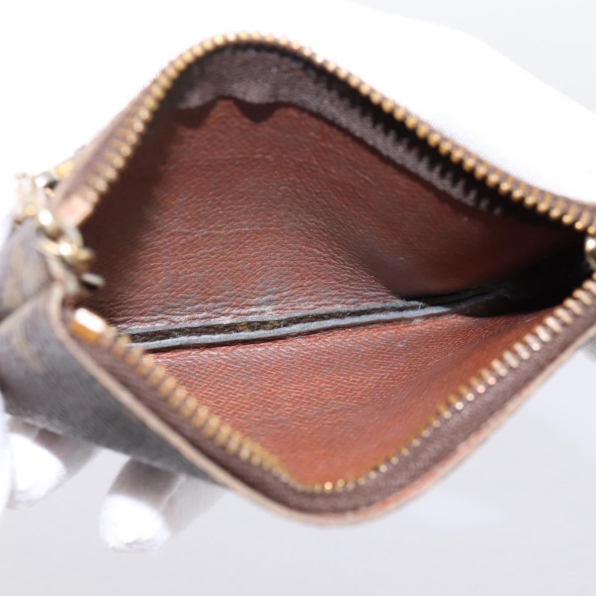 LOUIS VUITTON Monogram Pochette Cles Coin Purse M60033 LV Auth 197562
