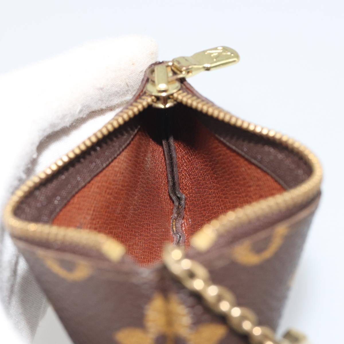 LOUIS VUITTON Monogram Pochette Cles Coin Purse M60033 LV Auth 197564