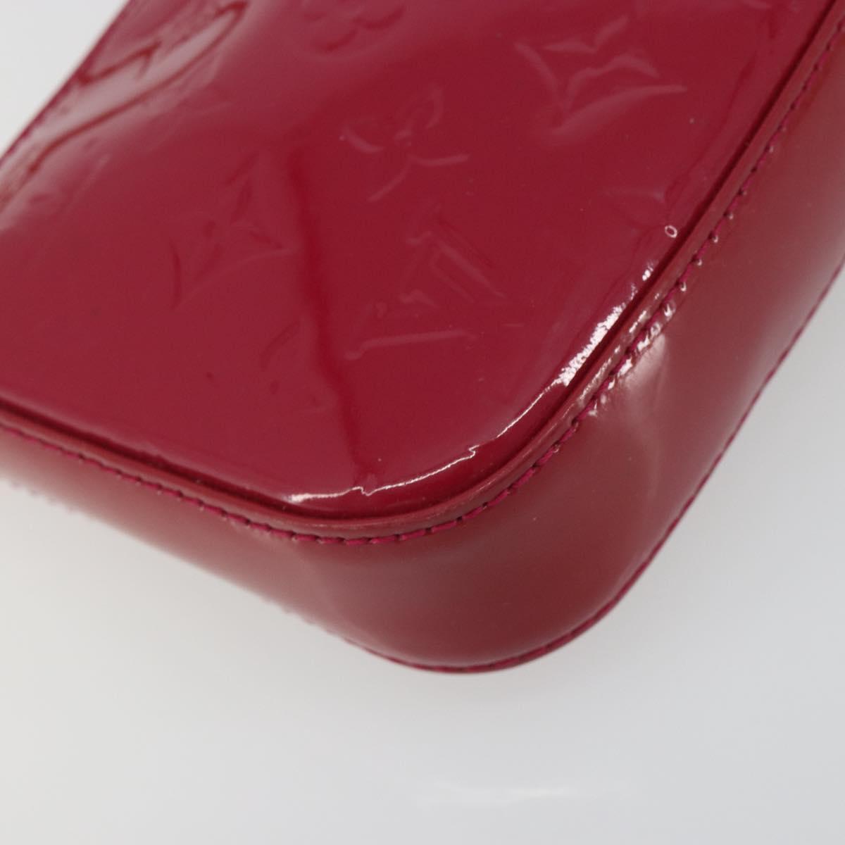 LOUIS VUITTON Vernis Pochette Accessoires Rose Andian M91574 Auth 197577A