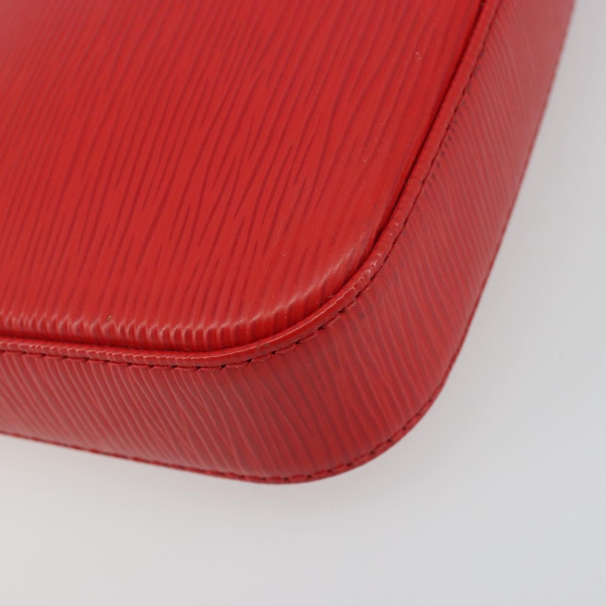 LOUIS VUITTON Epi Pochette Accessoires Pouch Carmine M40776 LV Auth 197580V