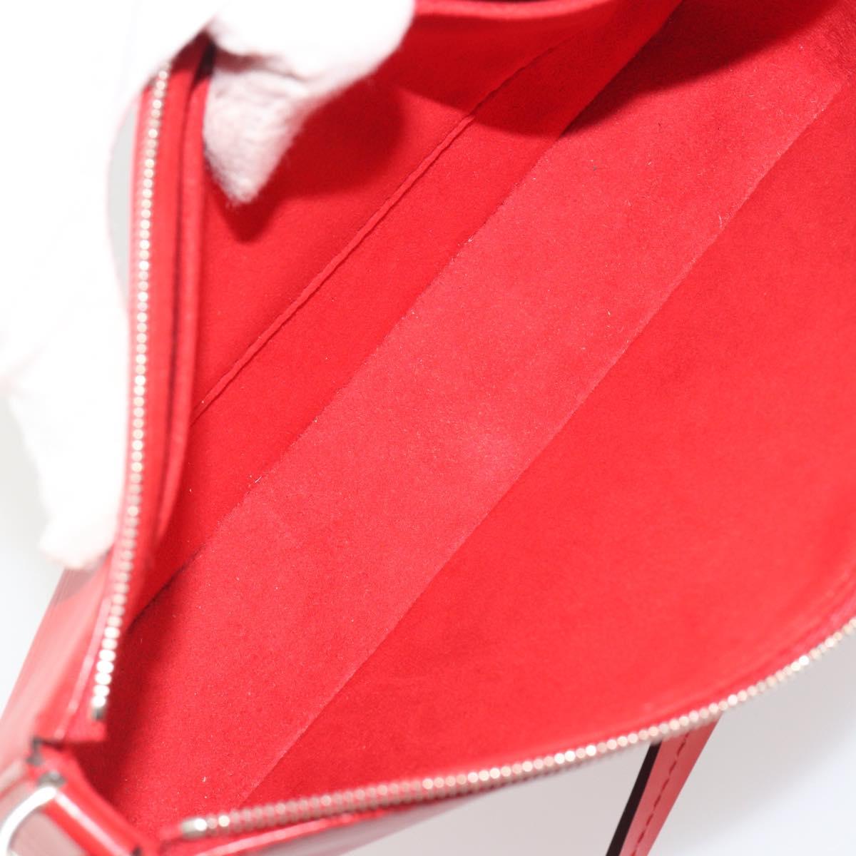 LOUIS VUITTON Epi Pochette Accessoires Pouch Carmine M40776 LV Auth 197580V