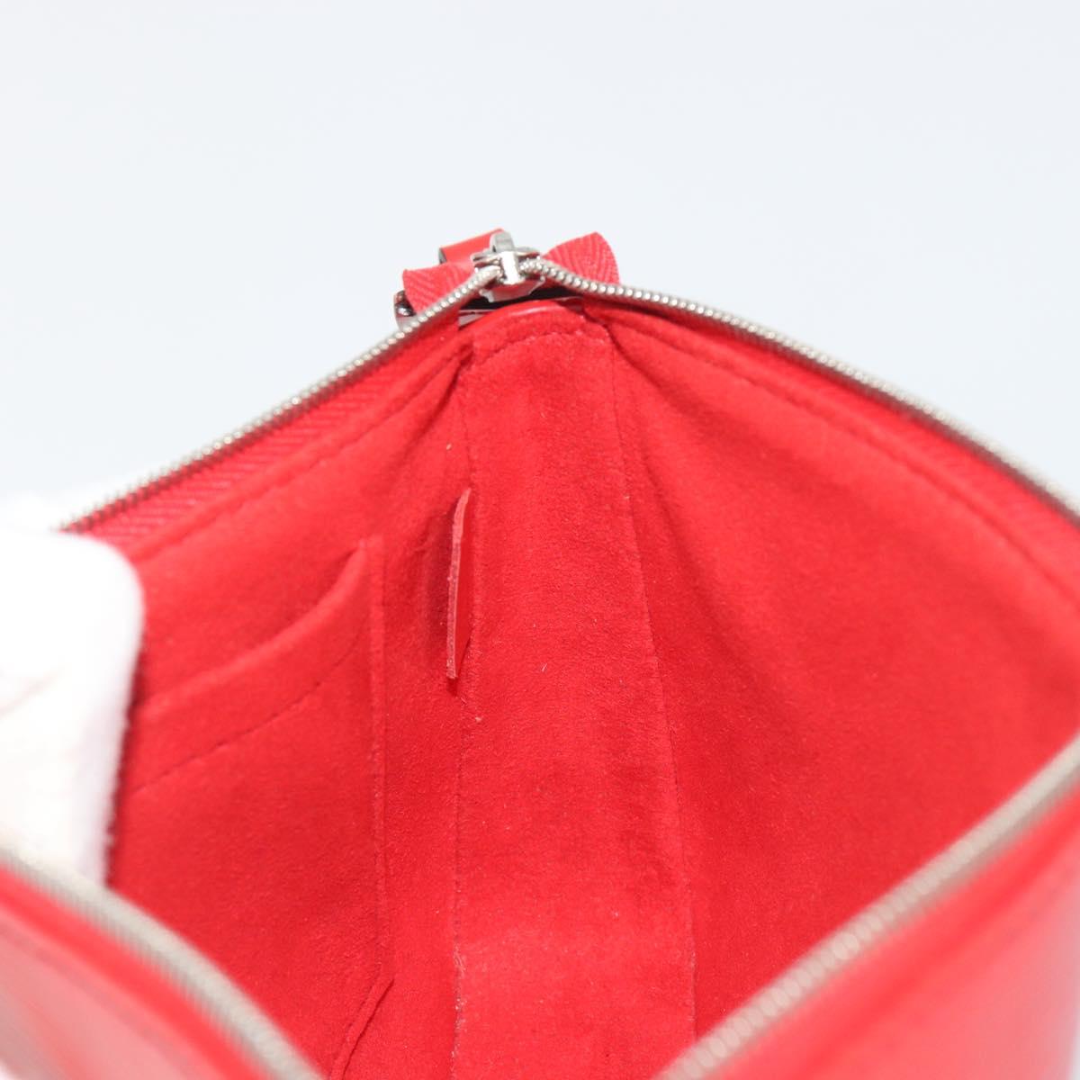 LOUIS VUITTON Epi Pochette Accessoires Pouch Carmine M40776 LV Auth 197580V