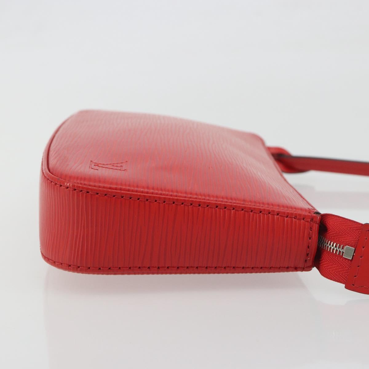 LOUIS VUITTON Epi Pochette Accessoires Pouch Carmine M40776 LV Auth 197580V
