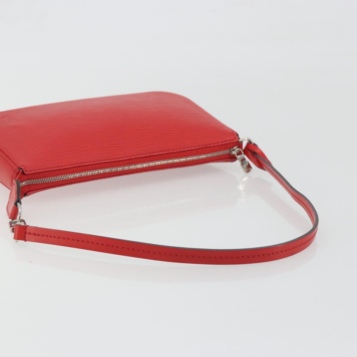LOUIS VUITTON Epi Pochette Accessoires Pouch Carmine M40776 LV Auth 197580V