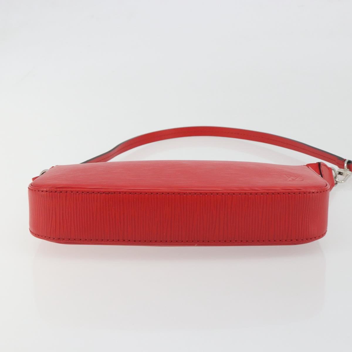 LOUIS VUITTON Epi Pochette Accessoires Pouch Carmine M40776 LV Auth 197580V