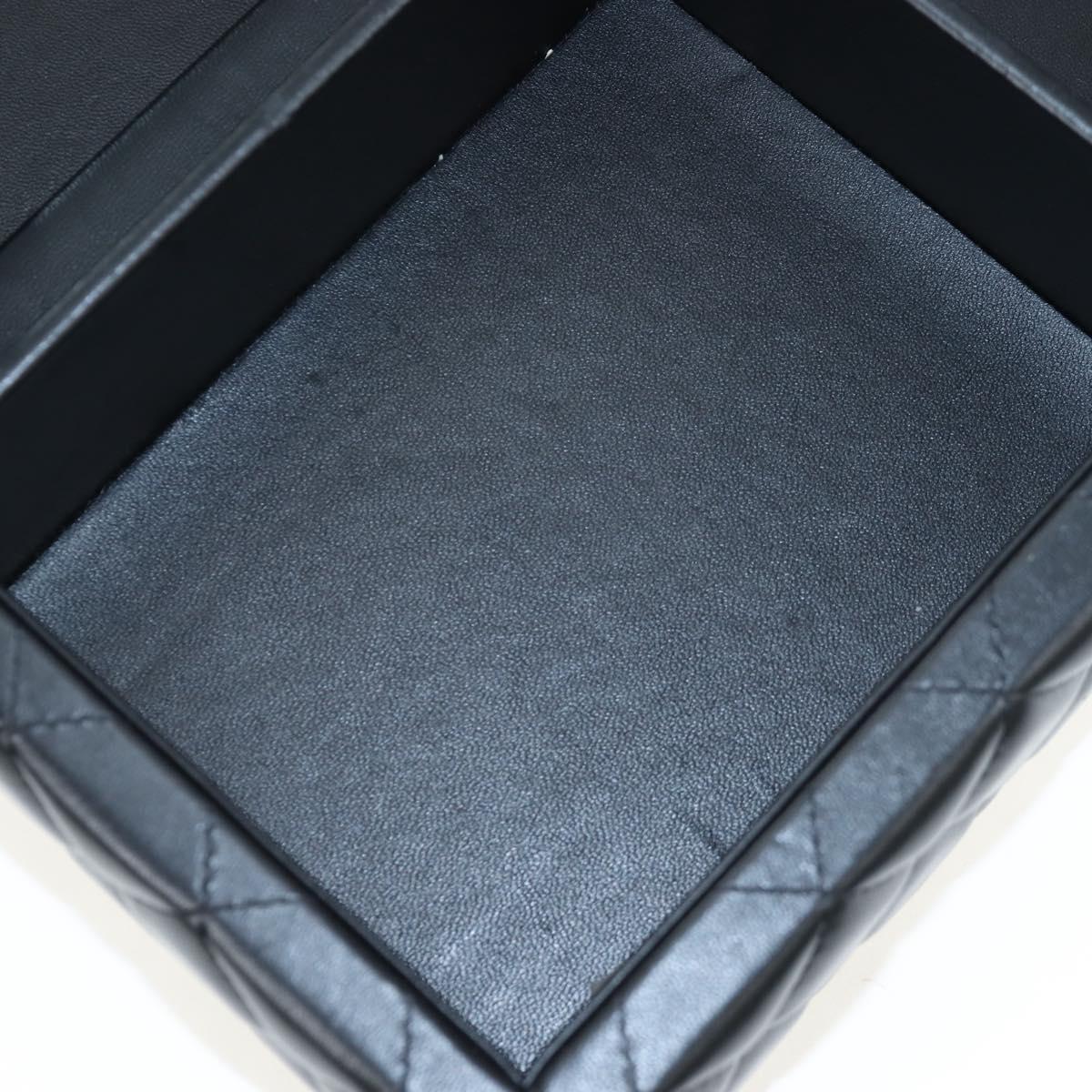 CHANEL Mini Matelasse 12 Success Story Chain Bag Leather Black CC Auth 197581SV