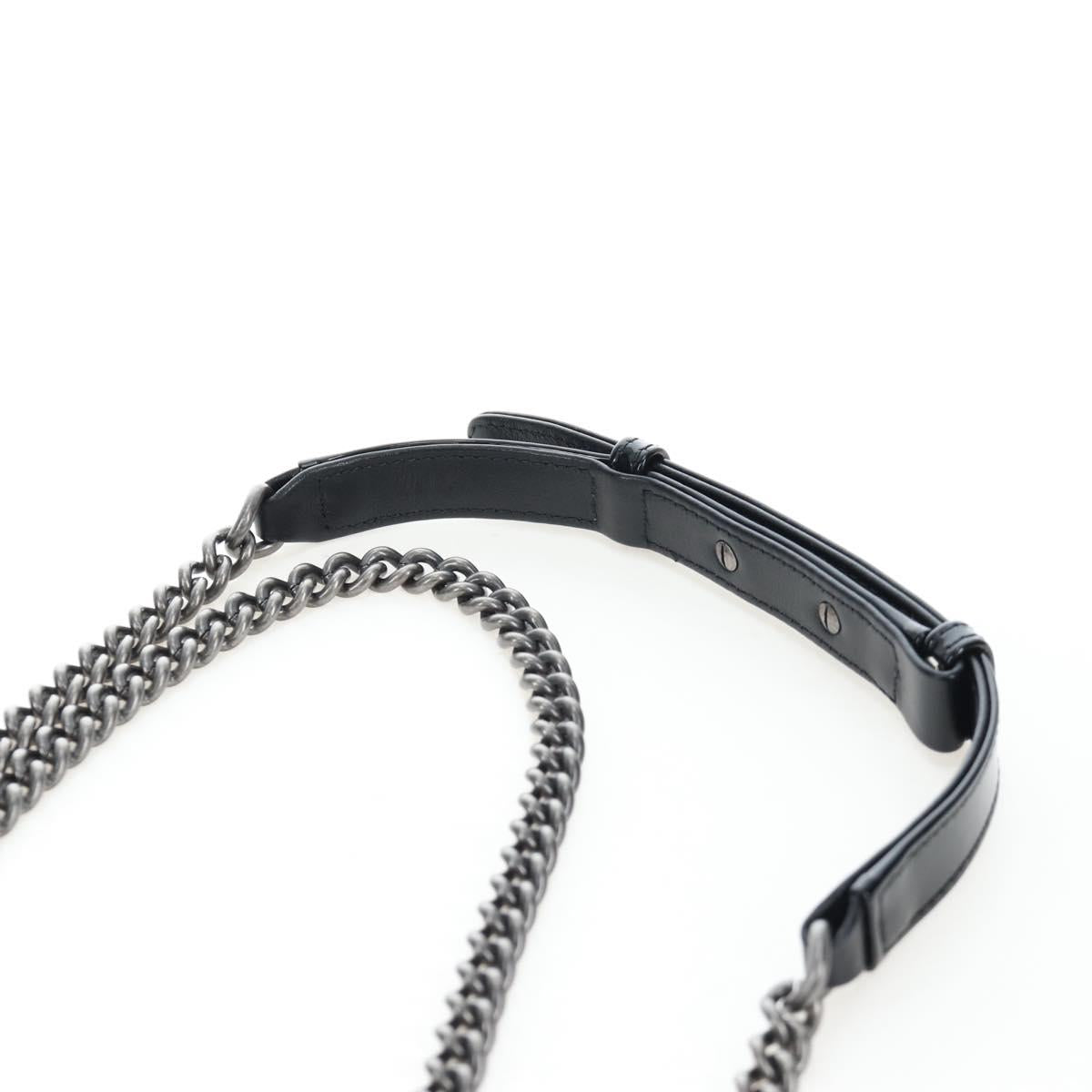 CHANEL Mini Matelasse 12 Success Story Chain Bag Leather Black CC Auth 197581SV