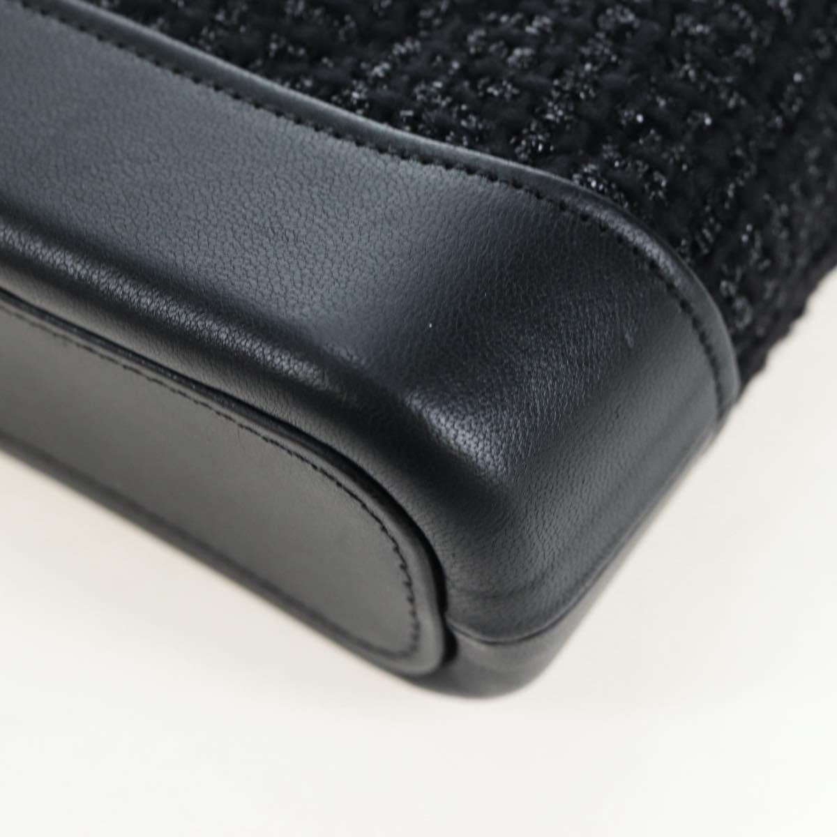 CHANEL Mini Matelasse 12 Success Story Chain Bag Leather Black CC Auth 197581SV