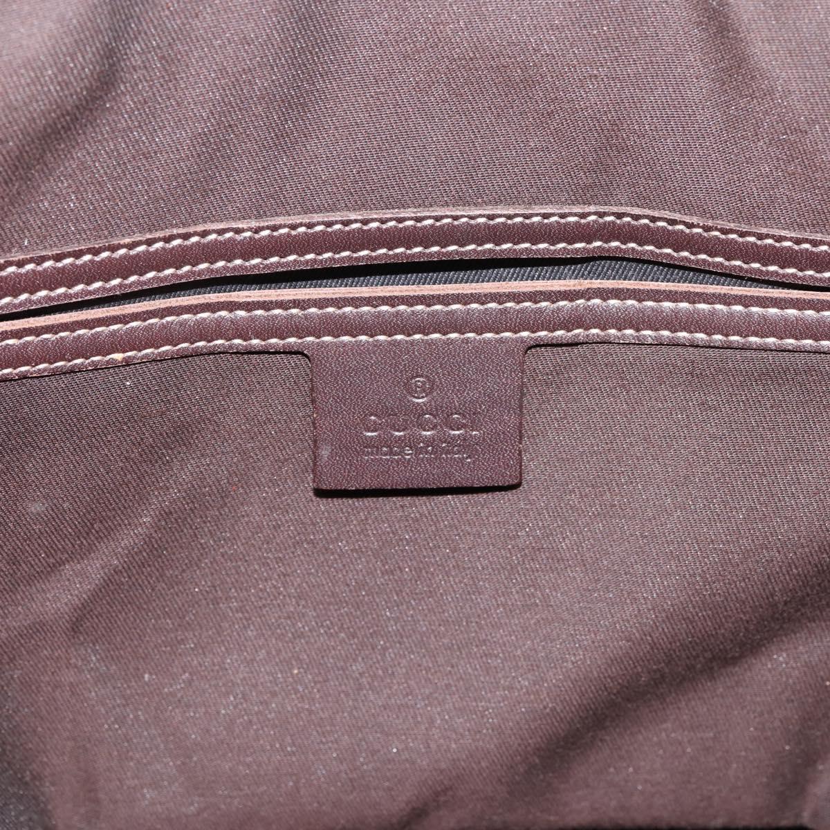 GUCCI GG Supreme Business Bag PVC Beige Gold 201480 Auth 197609