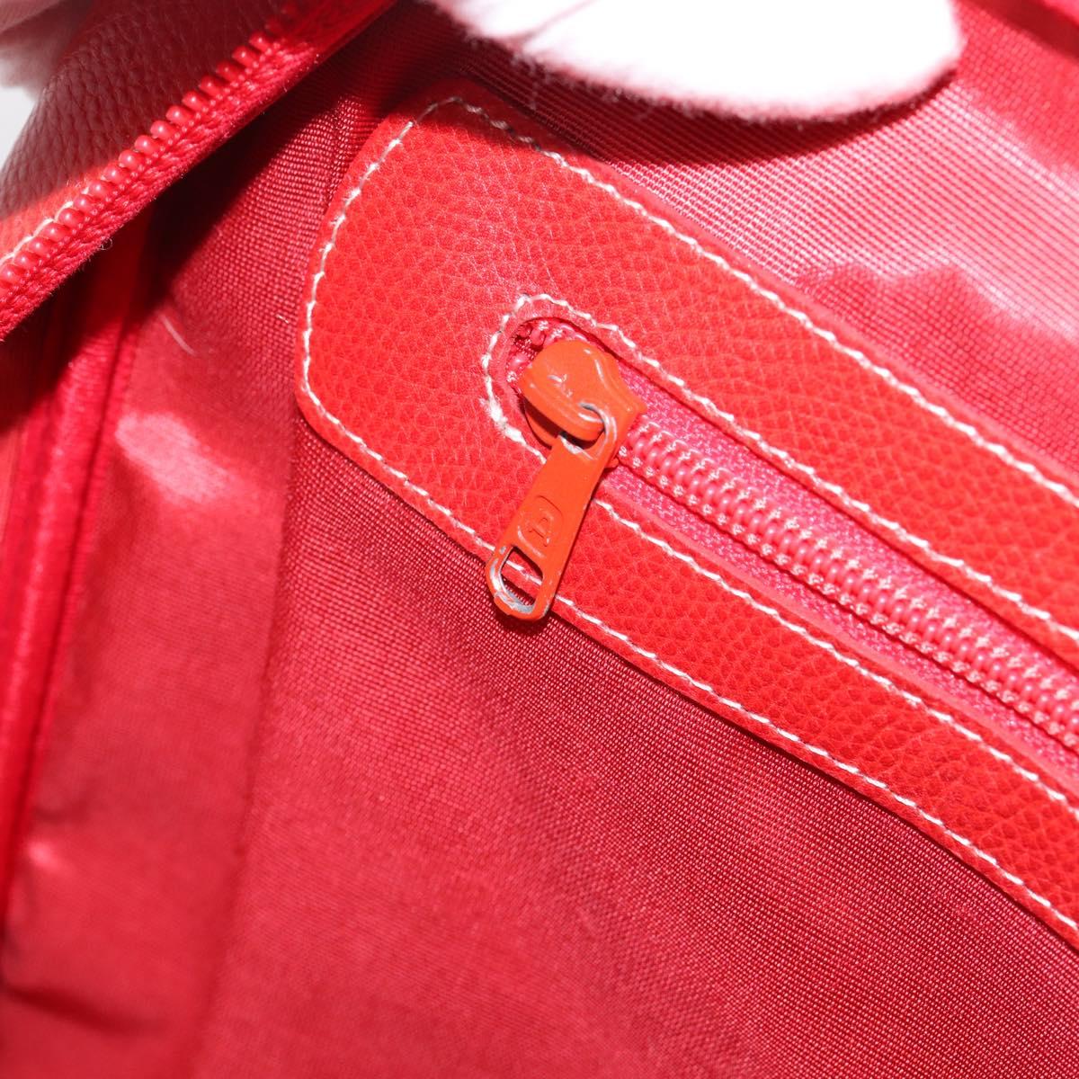 LOEWE Business Bag Leather Red Gold Auth 197616